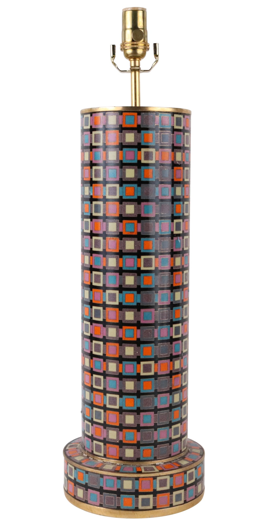 Vanderhurd Geometric Cloisonne Tower Table Lamp (1 of 10)