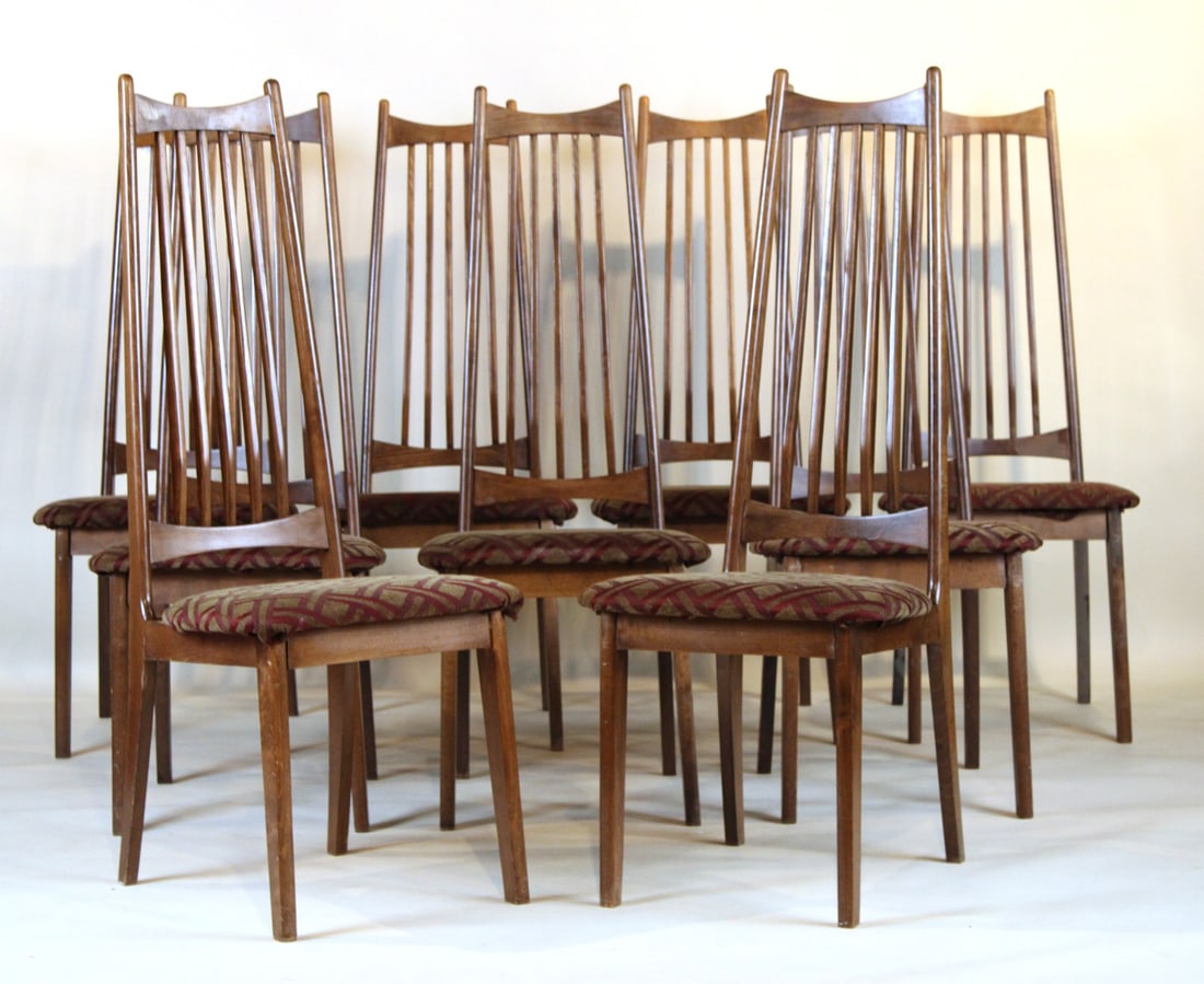 Nine Modern Oak Dining Chairs (1 of 11)