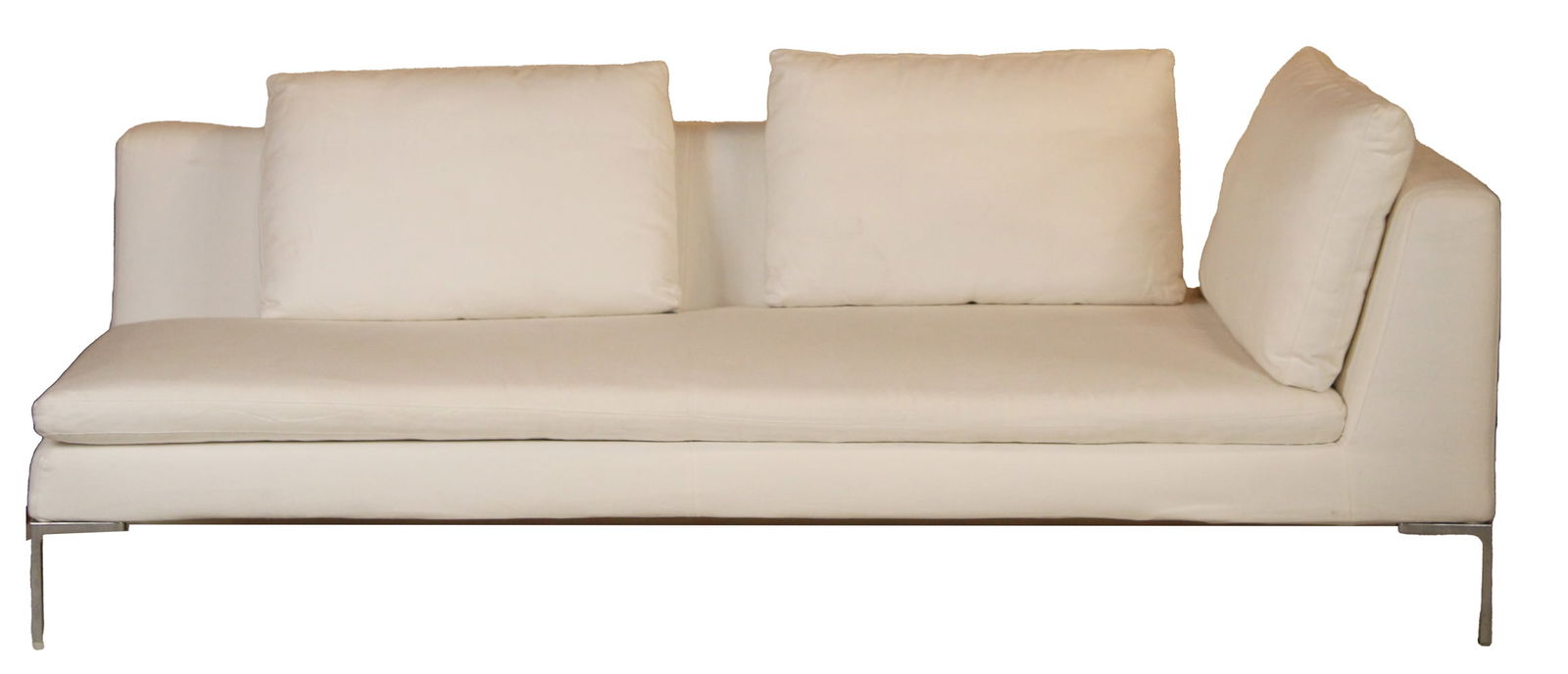 B&B Italian White-Upholstered Daybed Sofa (1 of 9)