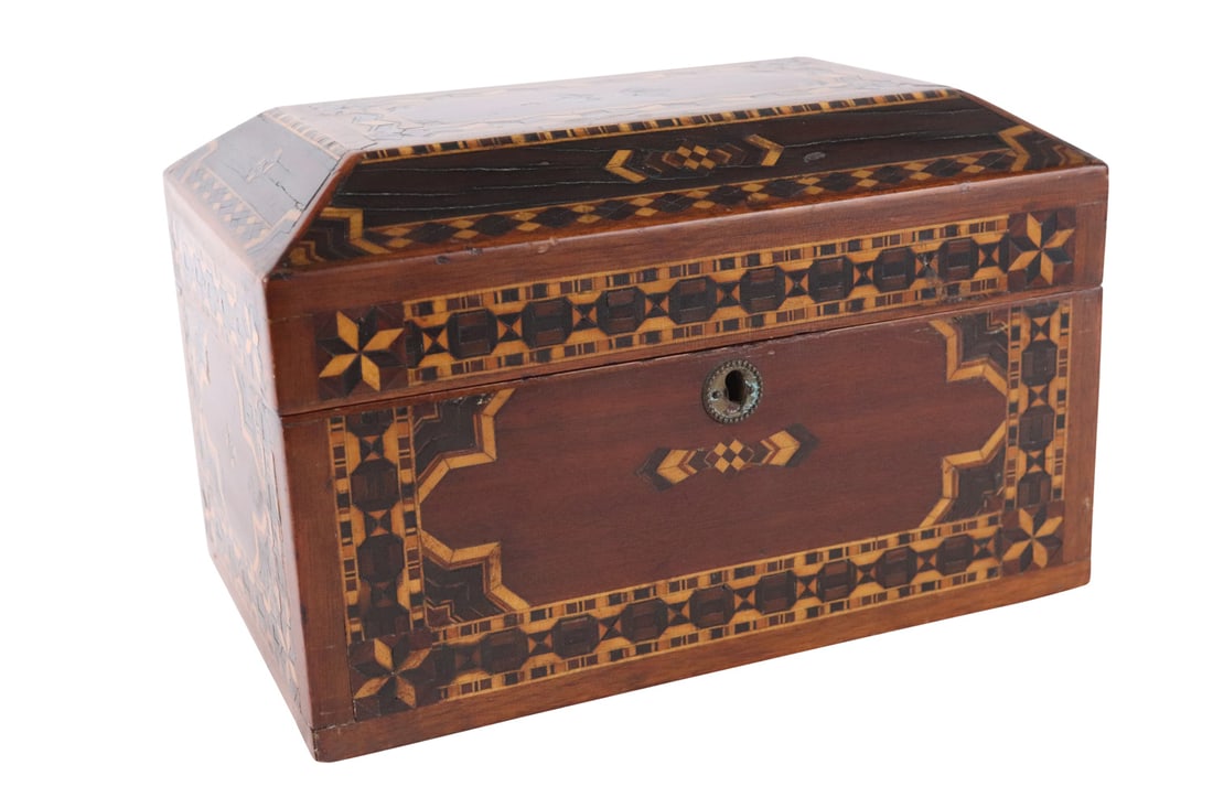 Regency Marquetry Inlaid Jewelry Box (1 of 9)