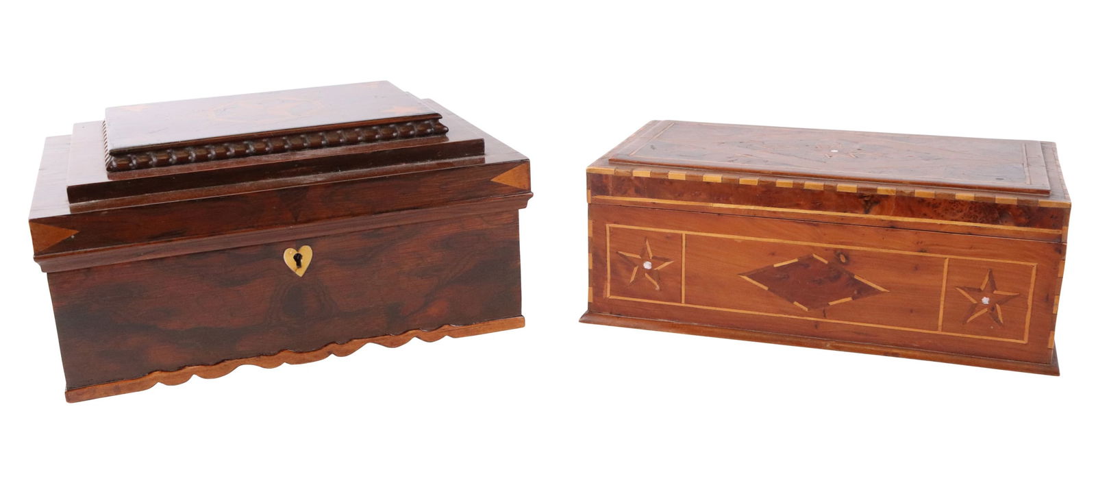 Two Marquetry Inlaid Wood Boxes (1 of 12)