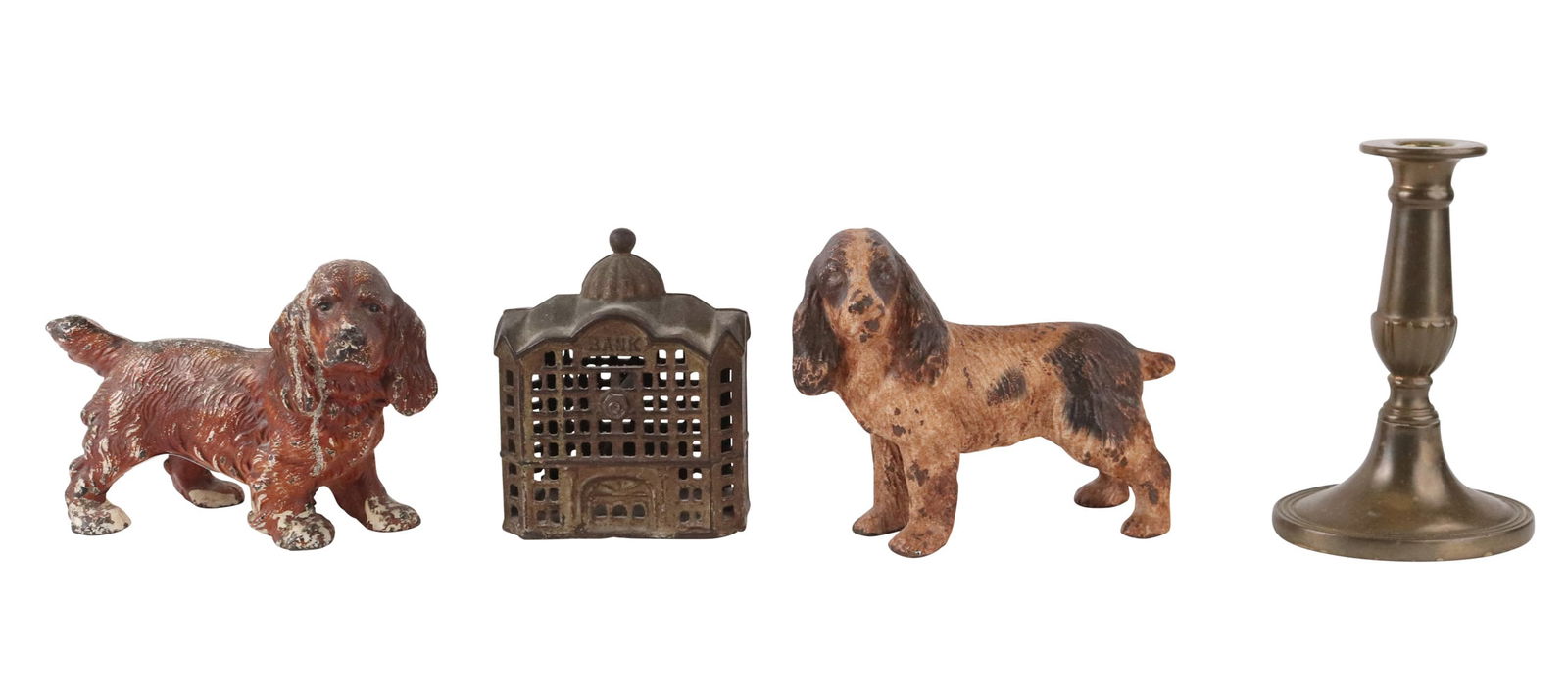 Painted and Cast-Iron Dog Form Still Bank (1 of 9)