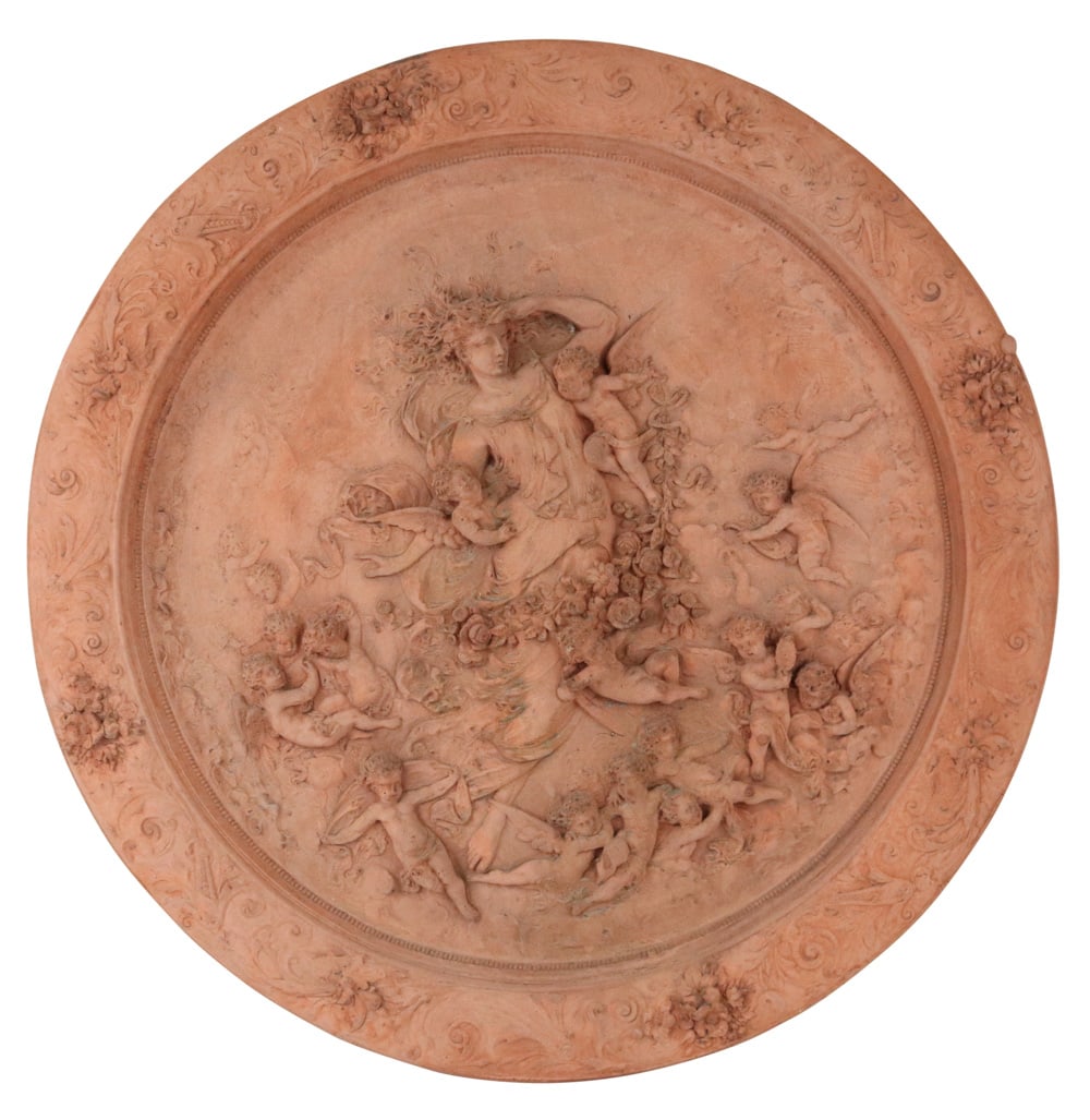 Terracotta Circular Plaque of a Classical Scene (1 of 9)