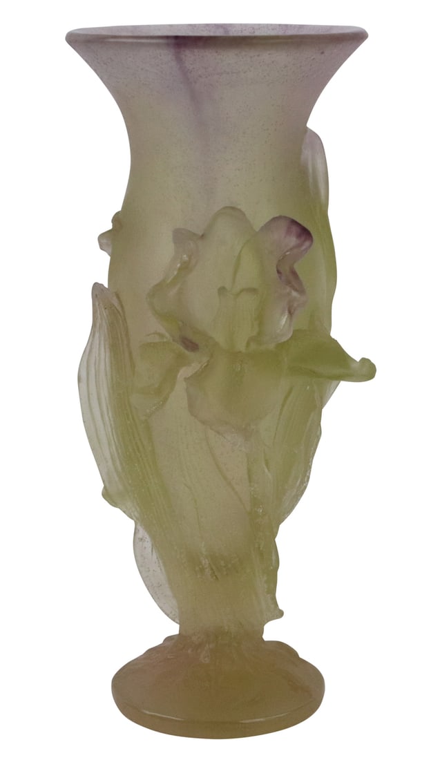 Daum Pate De Verre "Iris" Vase (1 of 14)