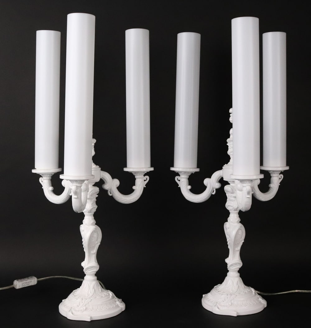 Pair of Philippe Boulet Candelabra-Form Lamps (1 of 10)