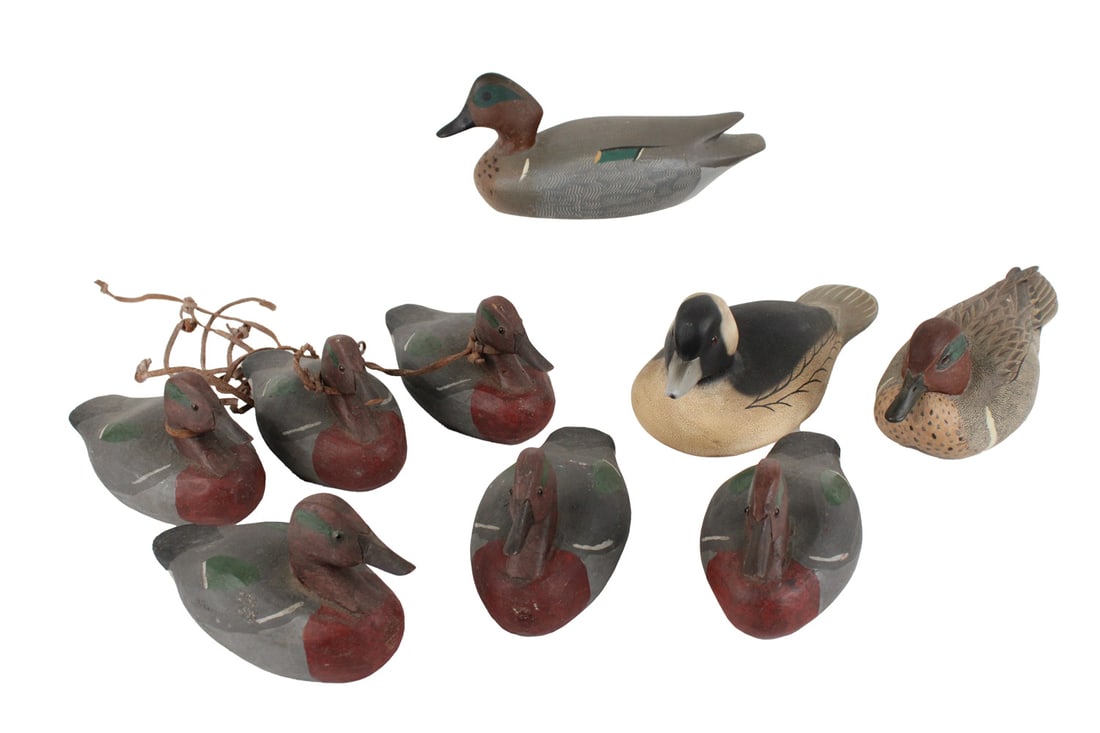 9 Duck Carvings of Various Species (1 of 12)