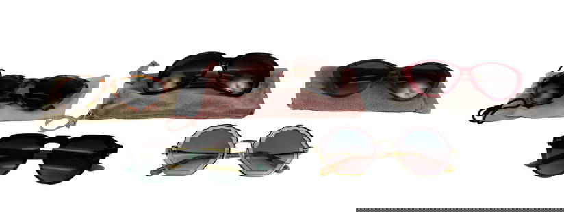 Five Pairs of Ladies Fashion Sunglasses: Comprising, a pair of Paul Smith, a pair of Chloe, a pair of Ralph Lauren, a pair of Italia Independent, and a pair of Excape.