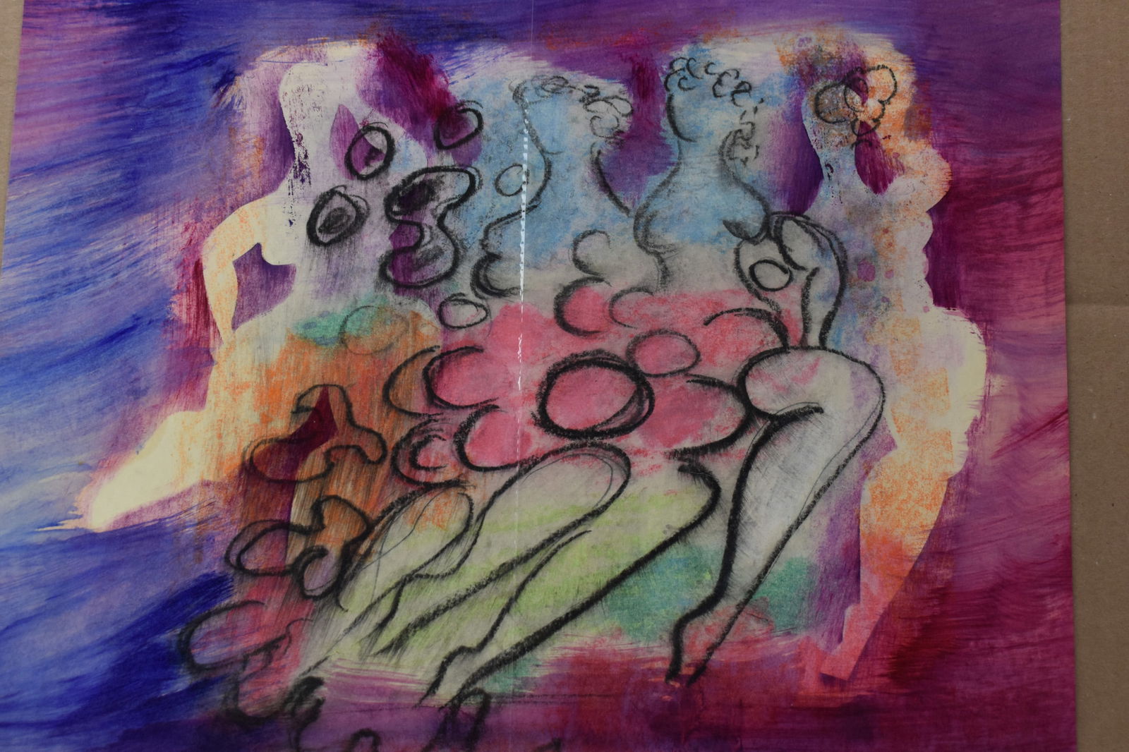 Lucia Wilcox Gouache on Paper of Female Nudes (1 of 7)