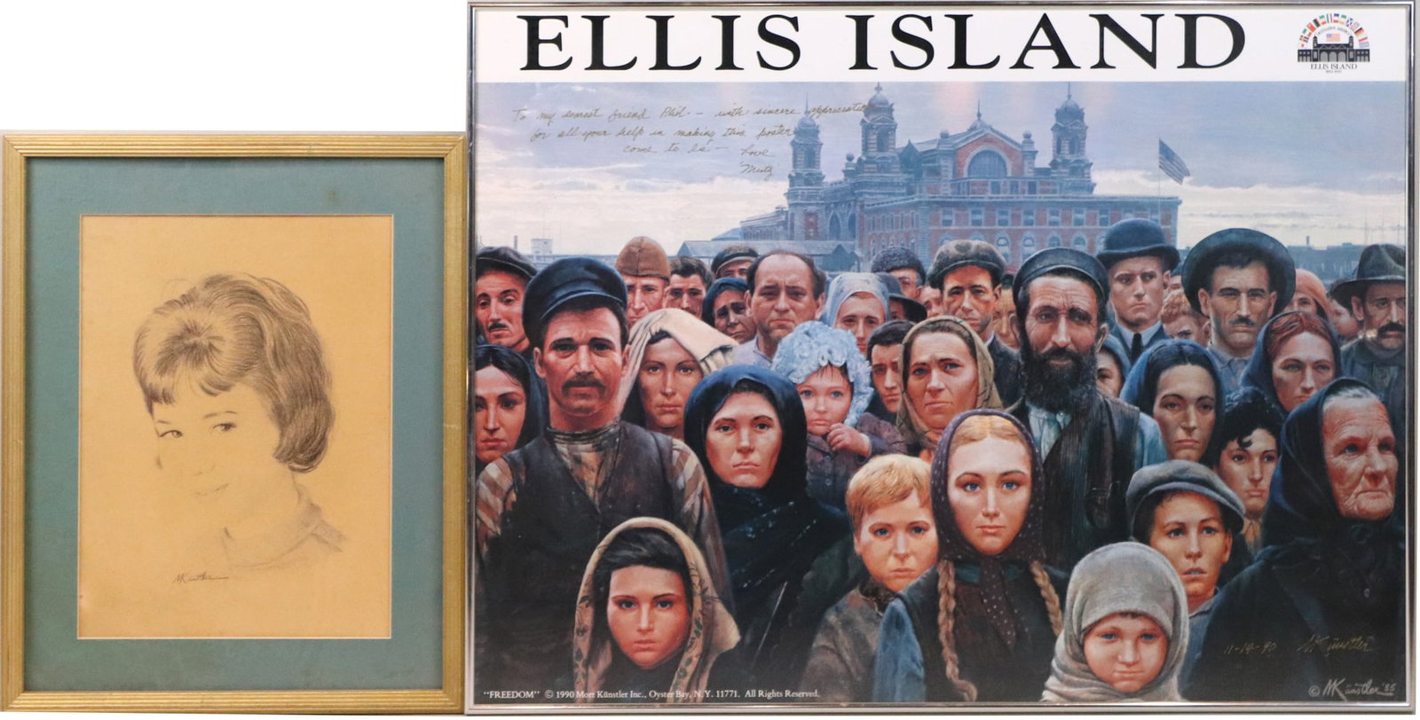 Mort Kunstler Pencil Drawing Portrait of Meredith (1 of 10)