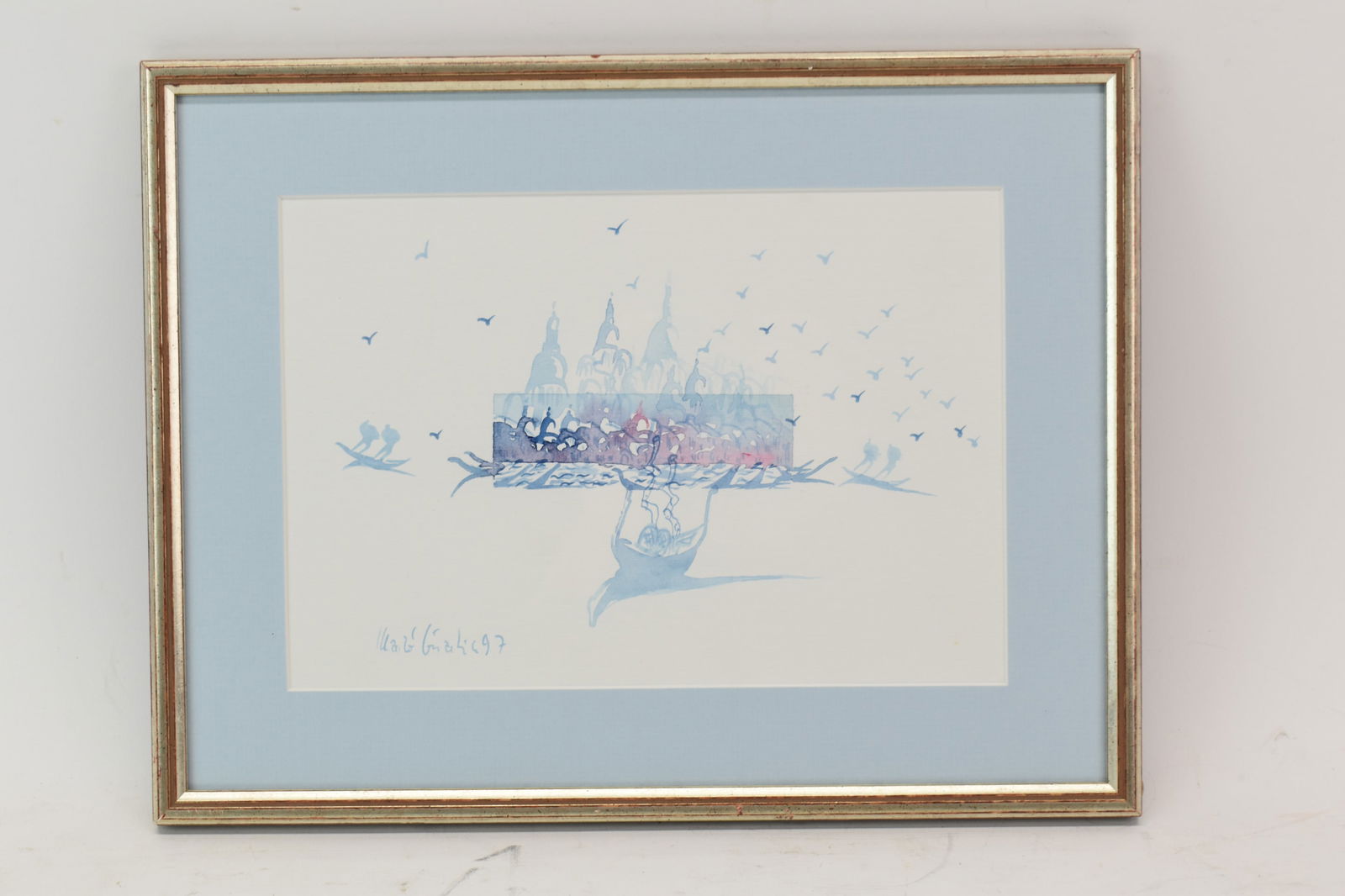 Watercolor, Abstract Scene of Venice (1 of 3)