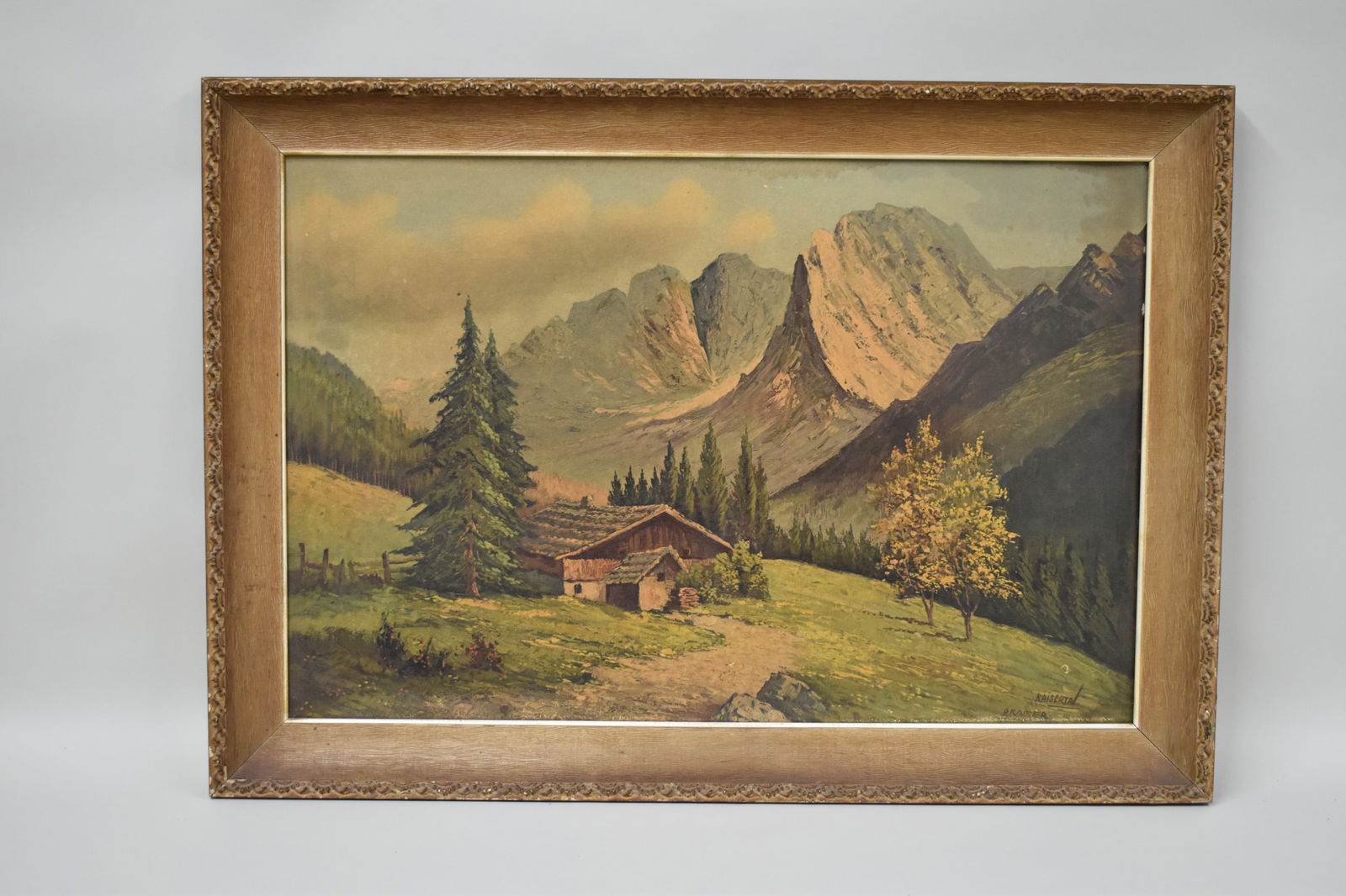 Print on Board, Alpine Scene (1 of 4)