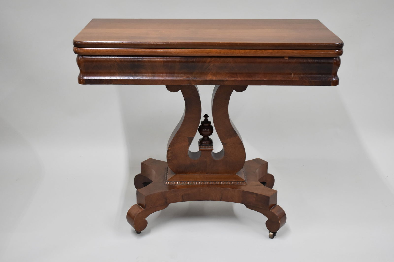 Antique Mahogany Empire Flip Top Table (1 of 13)