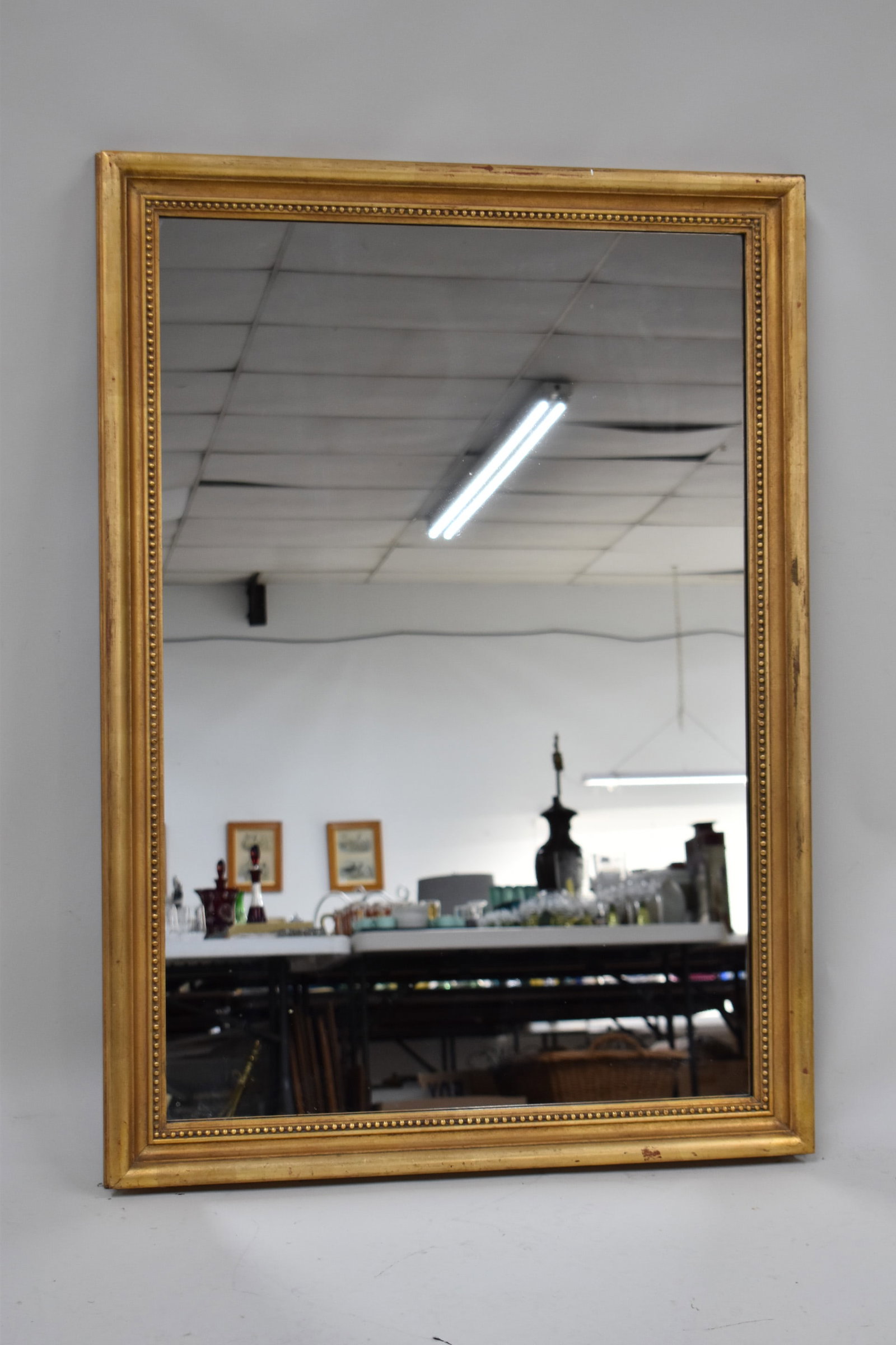 Larger Gilt Painted Hanging Wall Mirror (1 of 7)