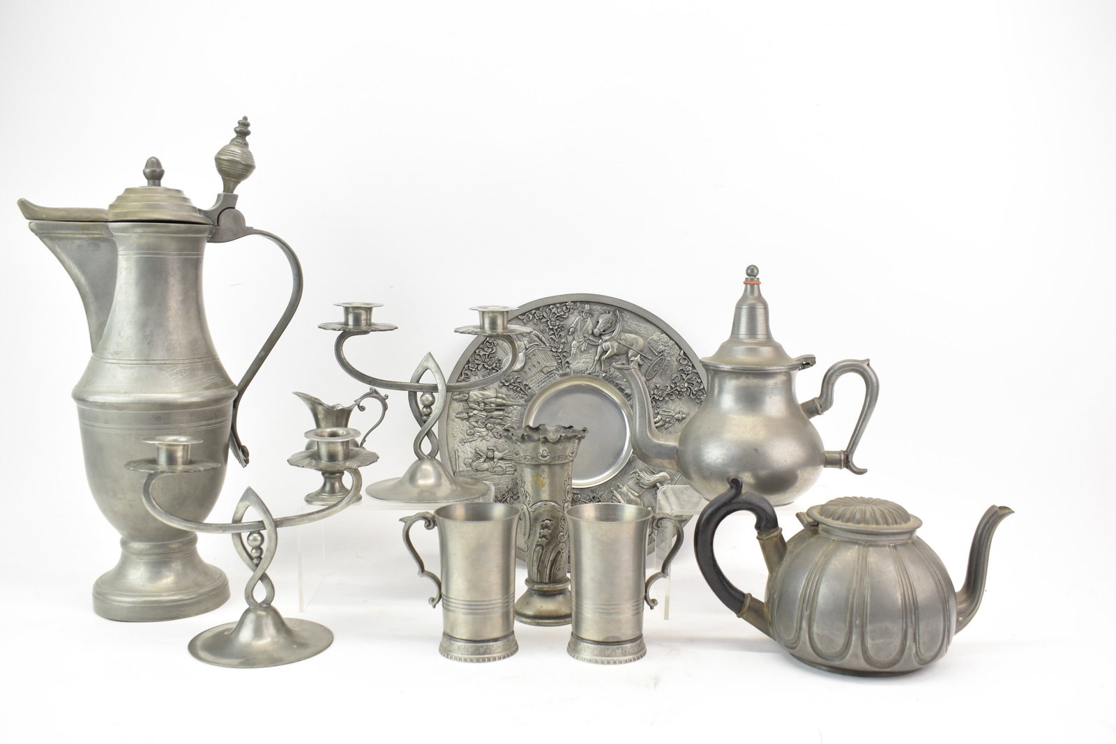 Group of Assorted Pewter Table Articles (1 of 13)