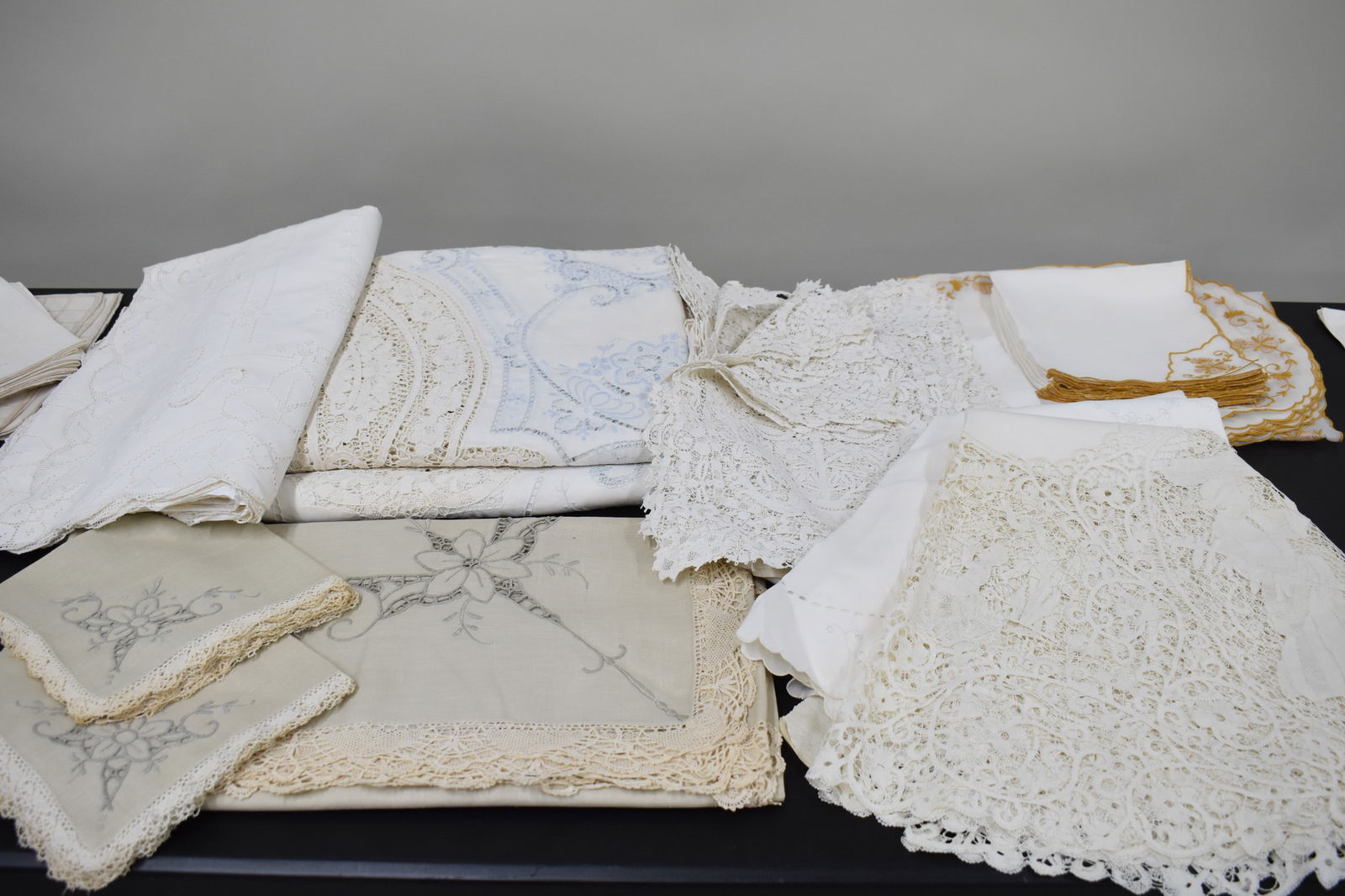 Group of Crochet Embroidered and Lacework Linens (1 of 20)