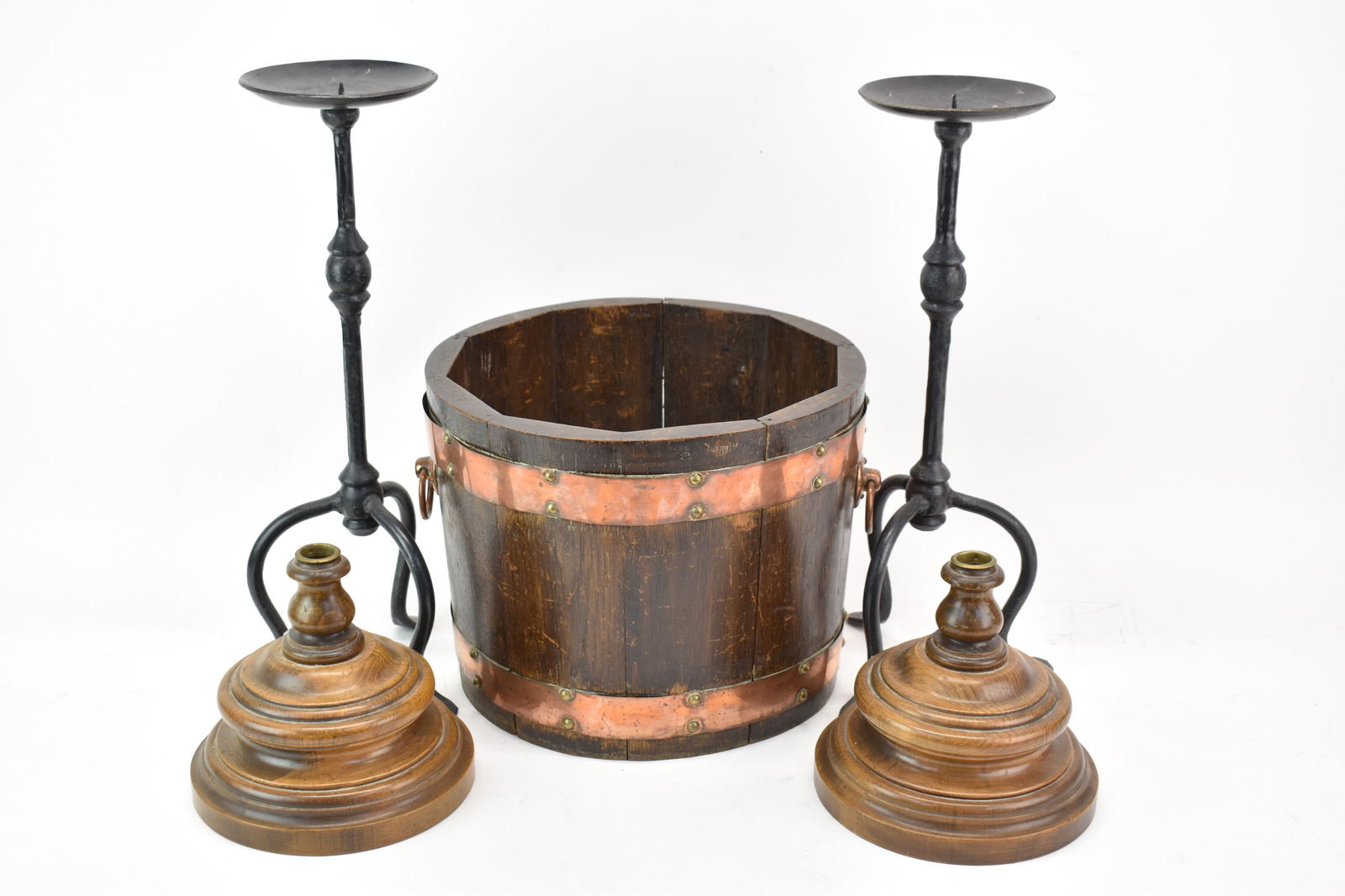 Pair of Black Painted Metal Pricket Sticks (1 of 11)