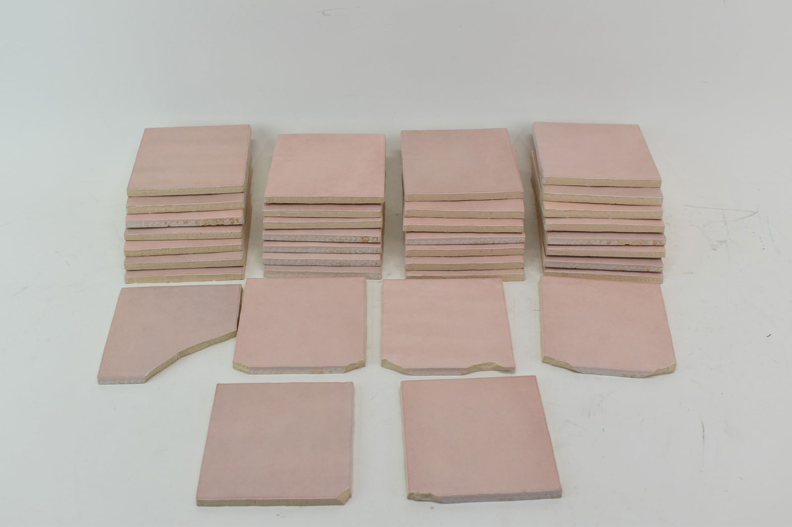 Spanish Light Pink Hand Glazed Square Wall Tiles (1 of 4)