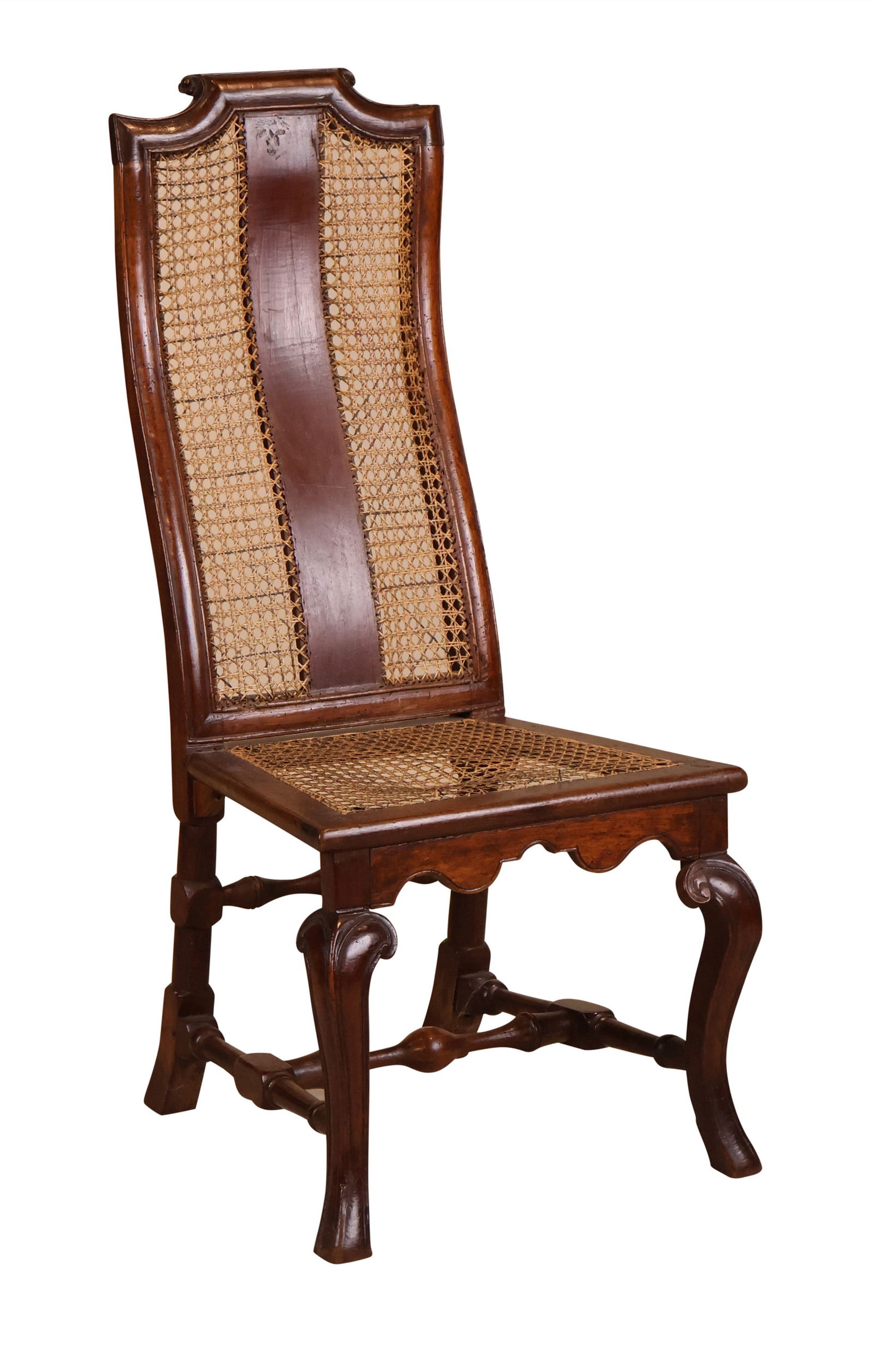 Baroque Walnut Caned Side Chair (1 of 9)
