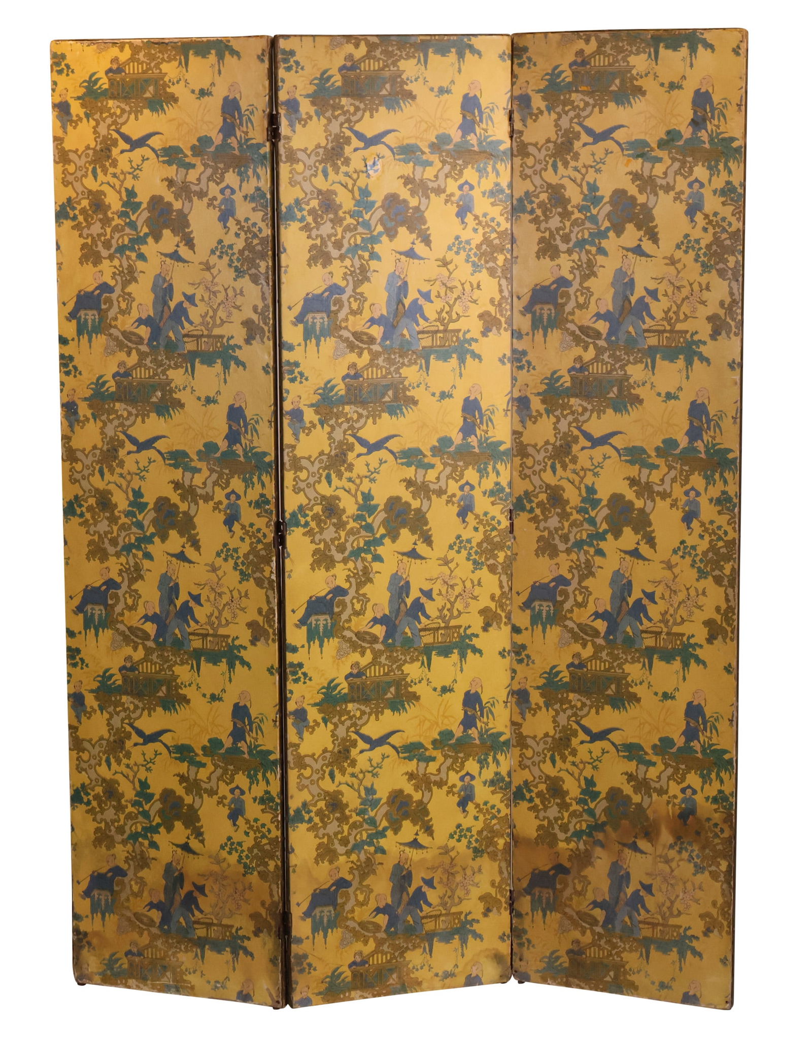 Chinoiserie Decorated Three Panel Screen (1 of 12)