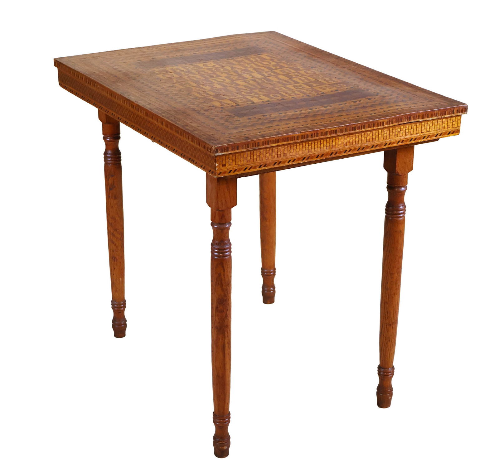 Prisoner Folk Parquetry Inlaid Card Table (1 of 14)