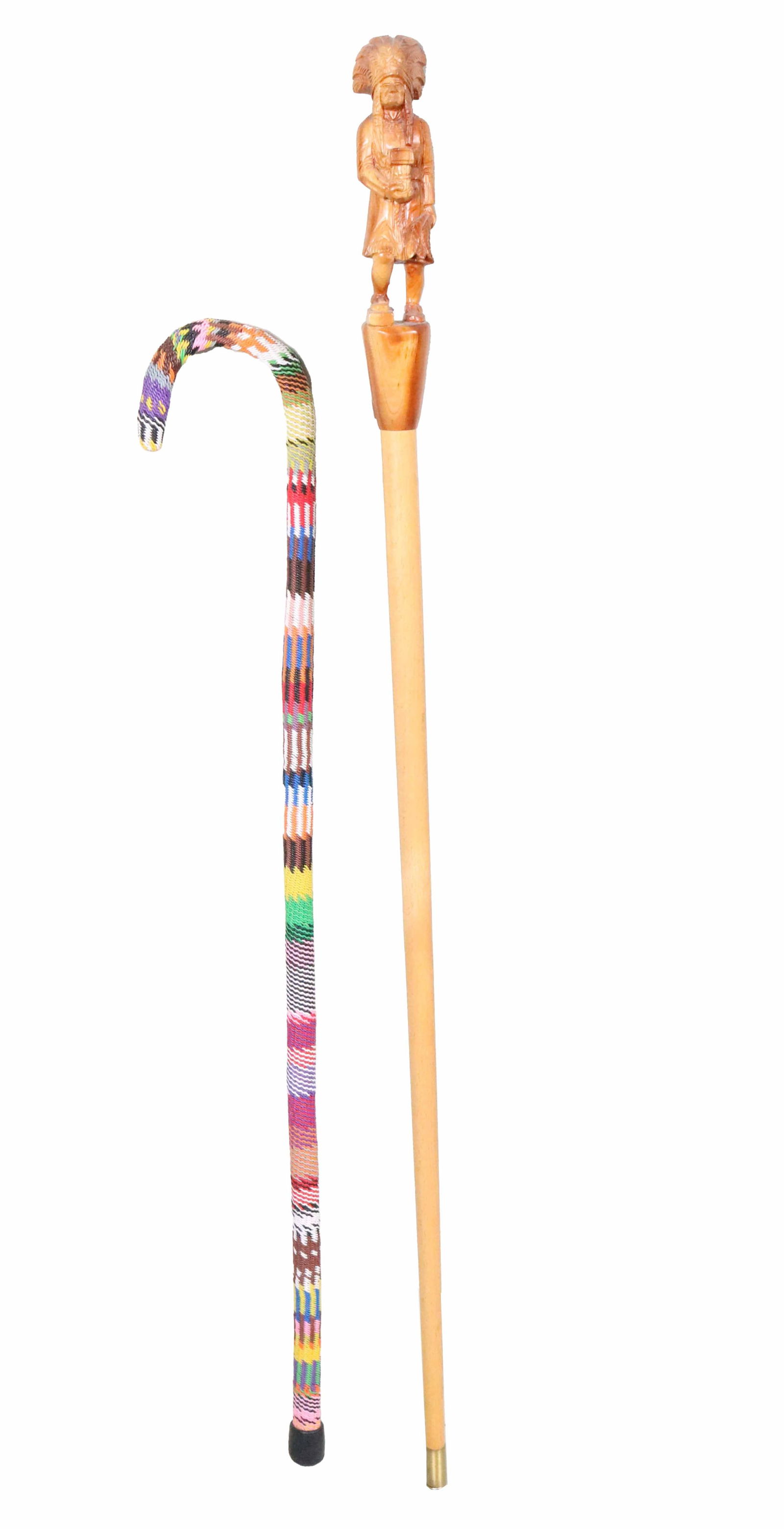 Native American Decorated Carved Cane (1 of 5)