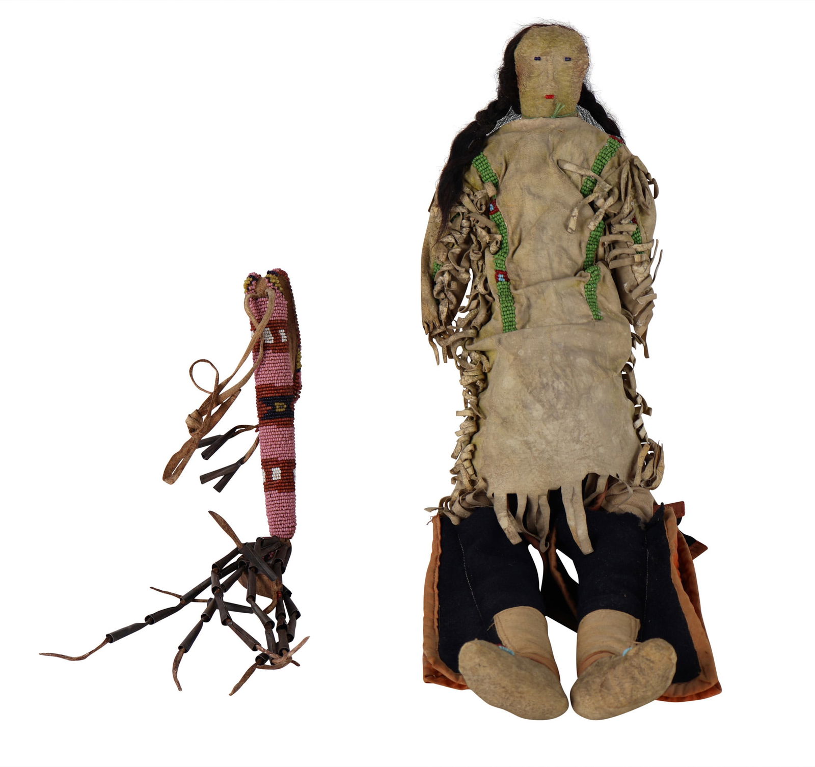 Native American Beaded, Leather, and Cloth Doll (1 of 10)