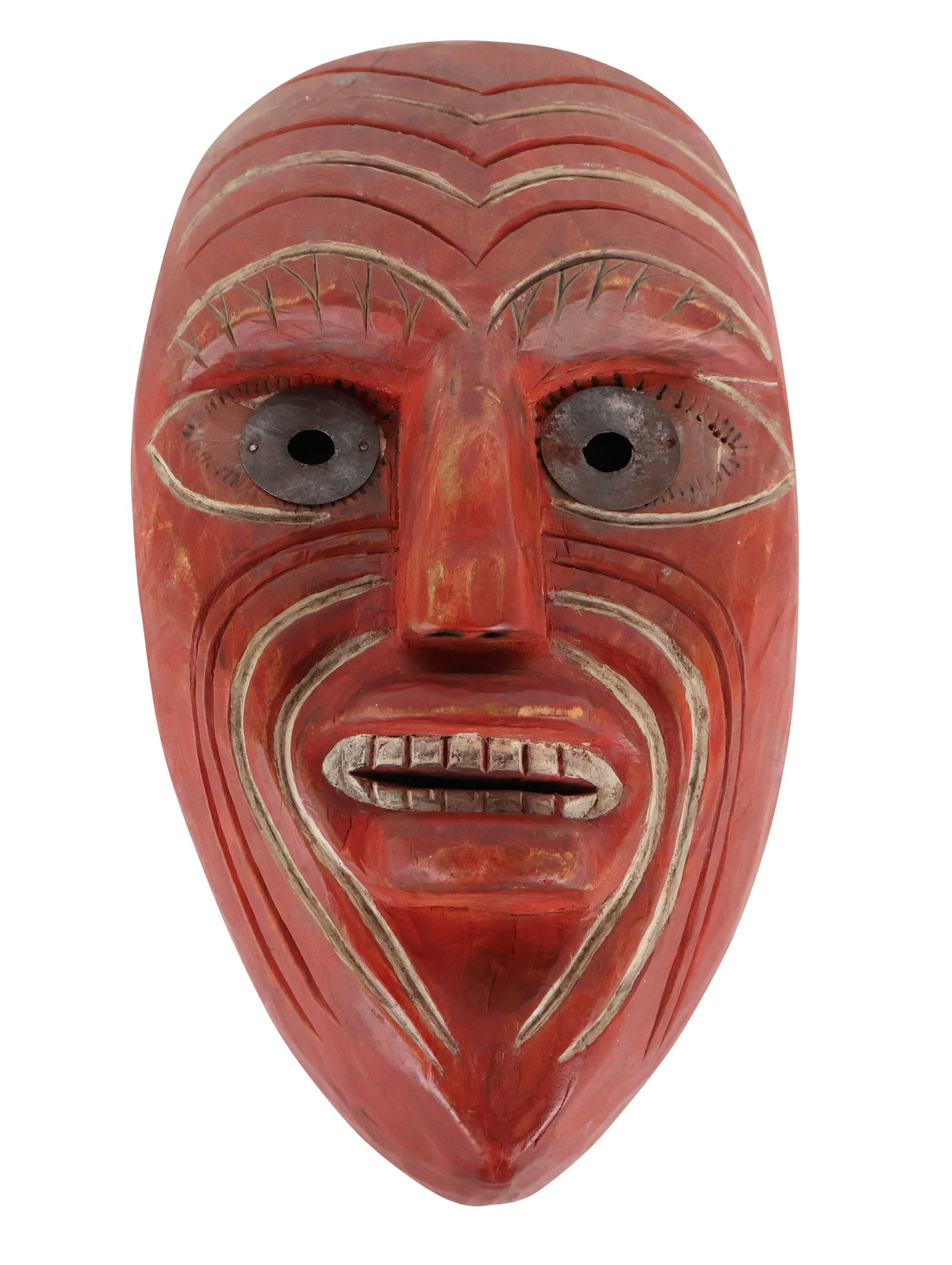 Iroquois False Face Oval Mouth Mask (1 of 13)
