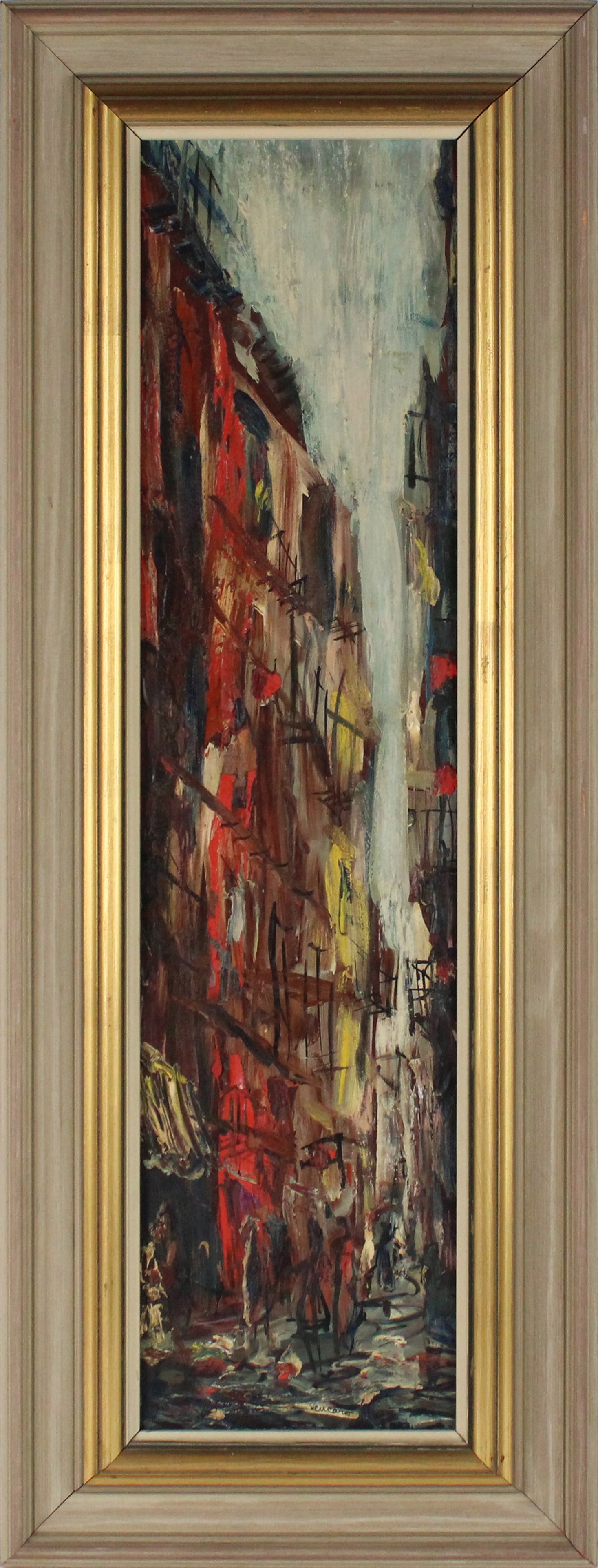 Pascal Cucaro, Oil on Board Abstract Street Scene (1 of 6)