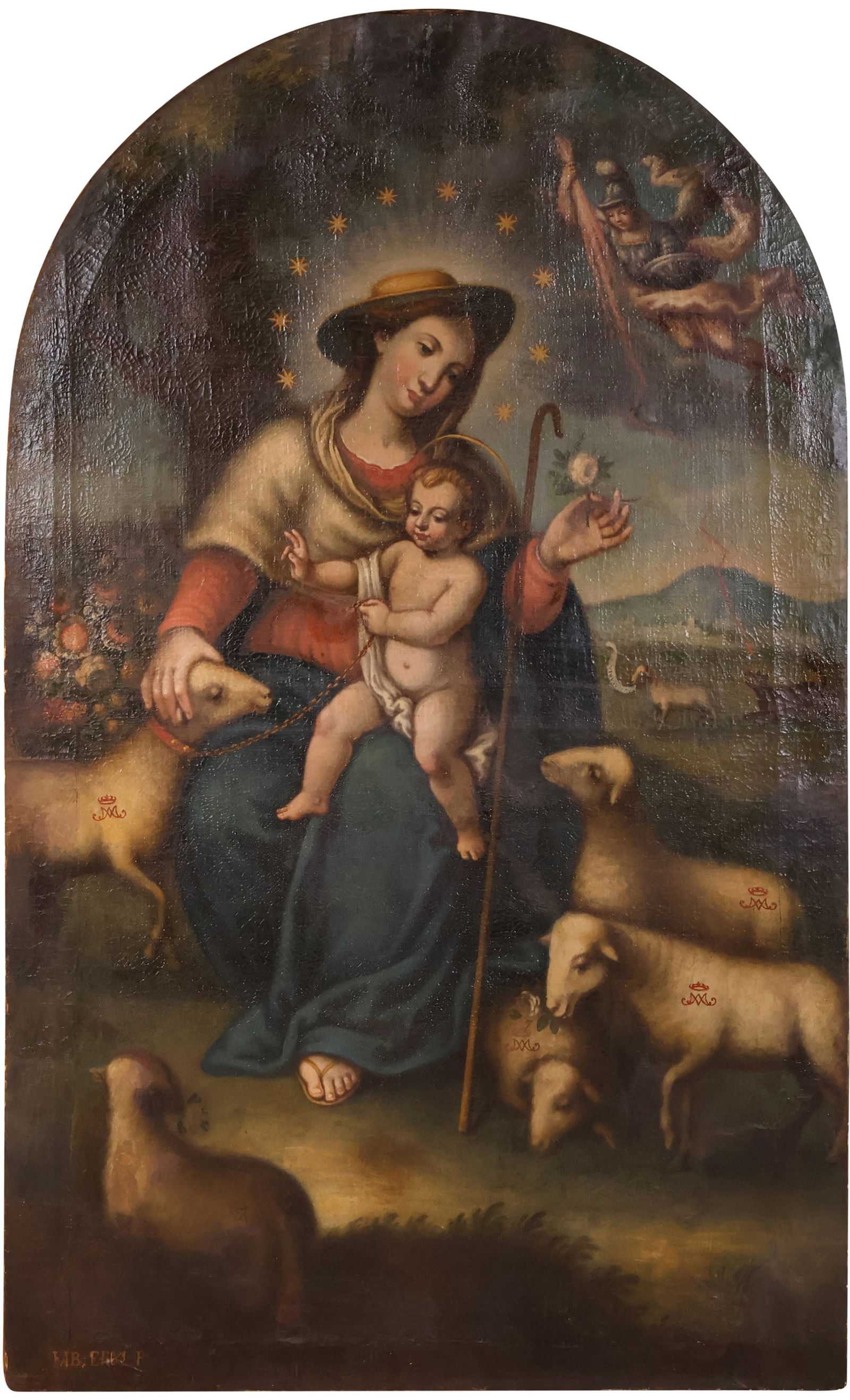 Oil on Canvas, The Divine Shepherdess with Child (1 of 16)