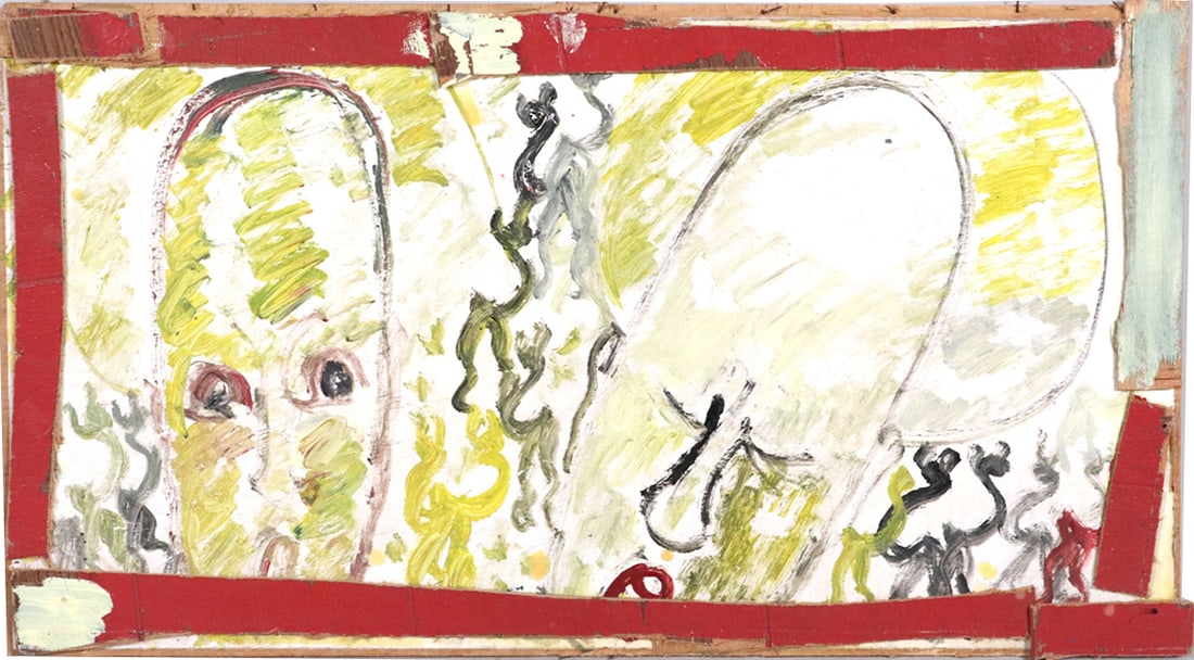 Purvis Young, Oil on Plywood, Untitled (1 of 8)