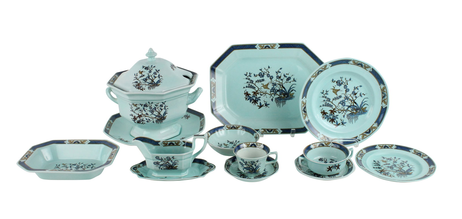 Large Set of Calyx Ware "Ming Toi" Dinnerware (1 of 6)