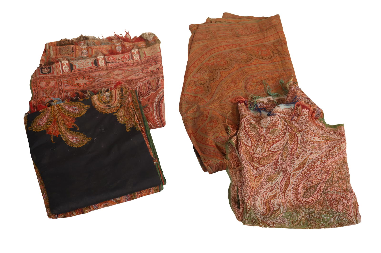 Four Paisley Fabric Panels (1 of 6)