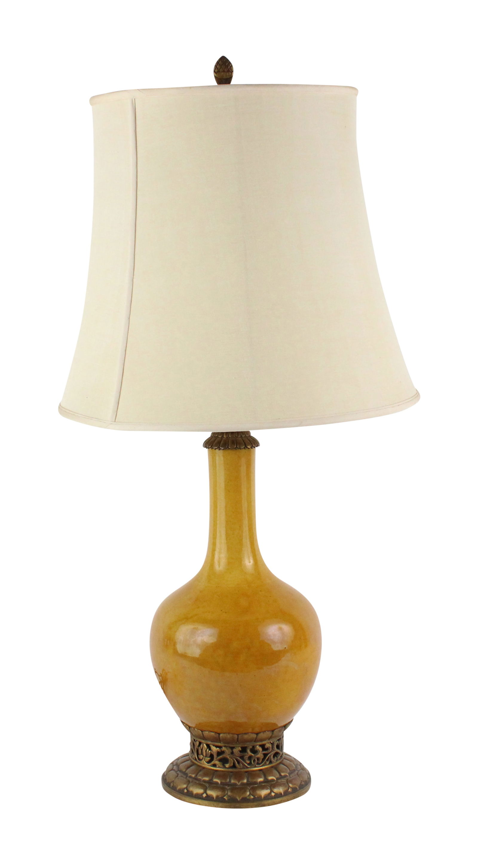 Chinese Yellow Glazed Bottleneck Vase (1 of 5)