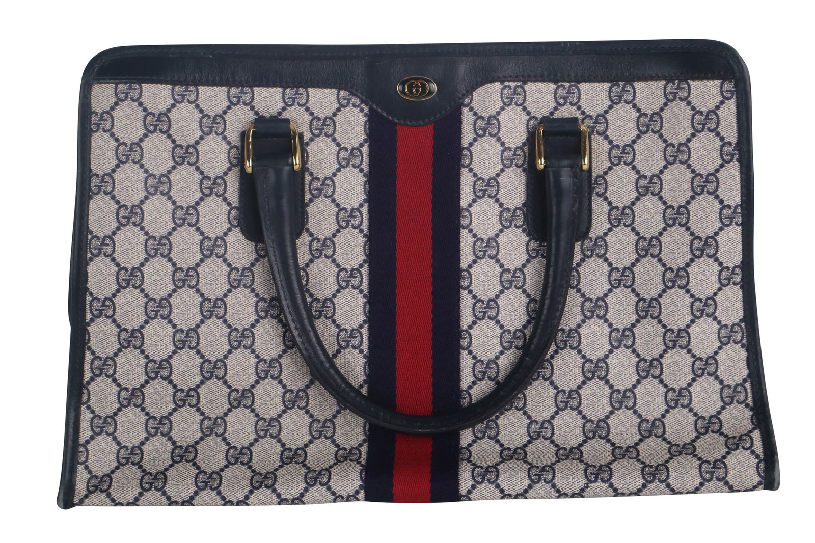 Gucci GG Ophidia Navy Top Handle Tote Bag (1 of 8)