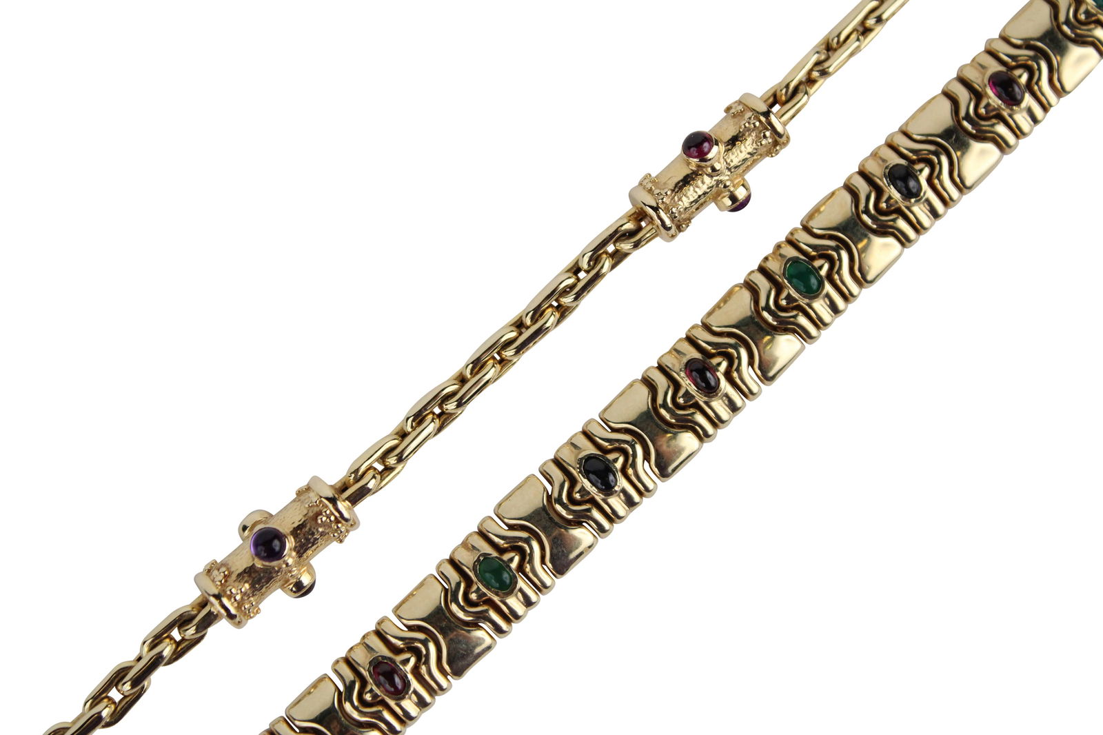 14K Yellow Gold with Colored Stone Necklace (1 of 9)