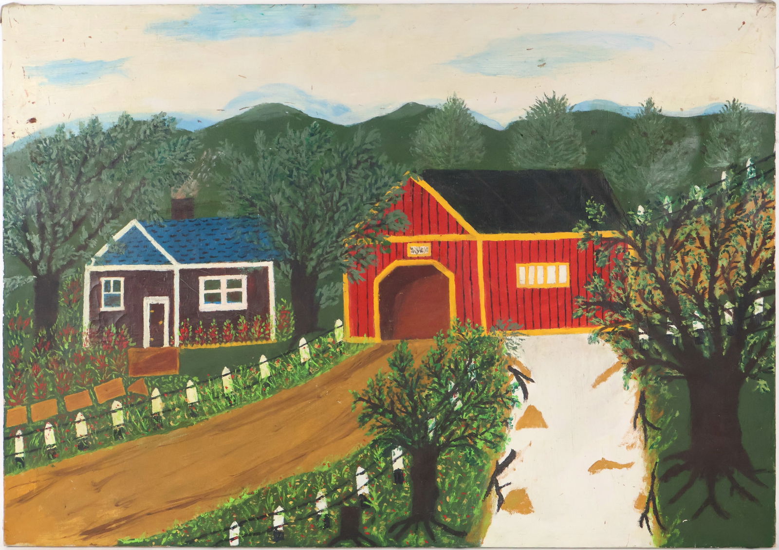 Oil on Canvas, Primitive American Landscape (1 of 12)