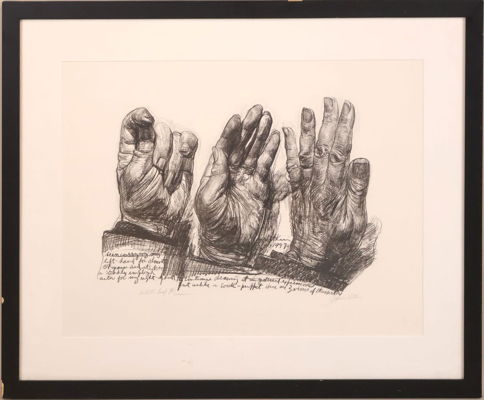 Jerome Witkin, (American, 1939) Hands in Retro in Our Twentieth Century, Lithograph (1 of 8)
