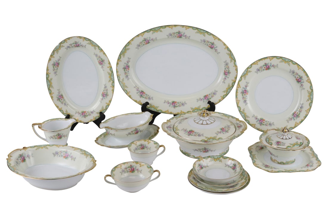 Set of Noritake "Jacquin" Porcelain Dinnerware (1 of 10)