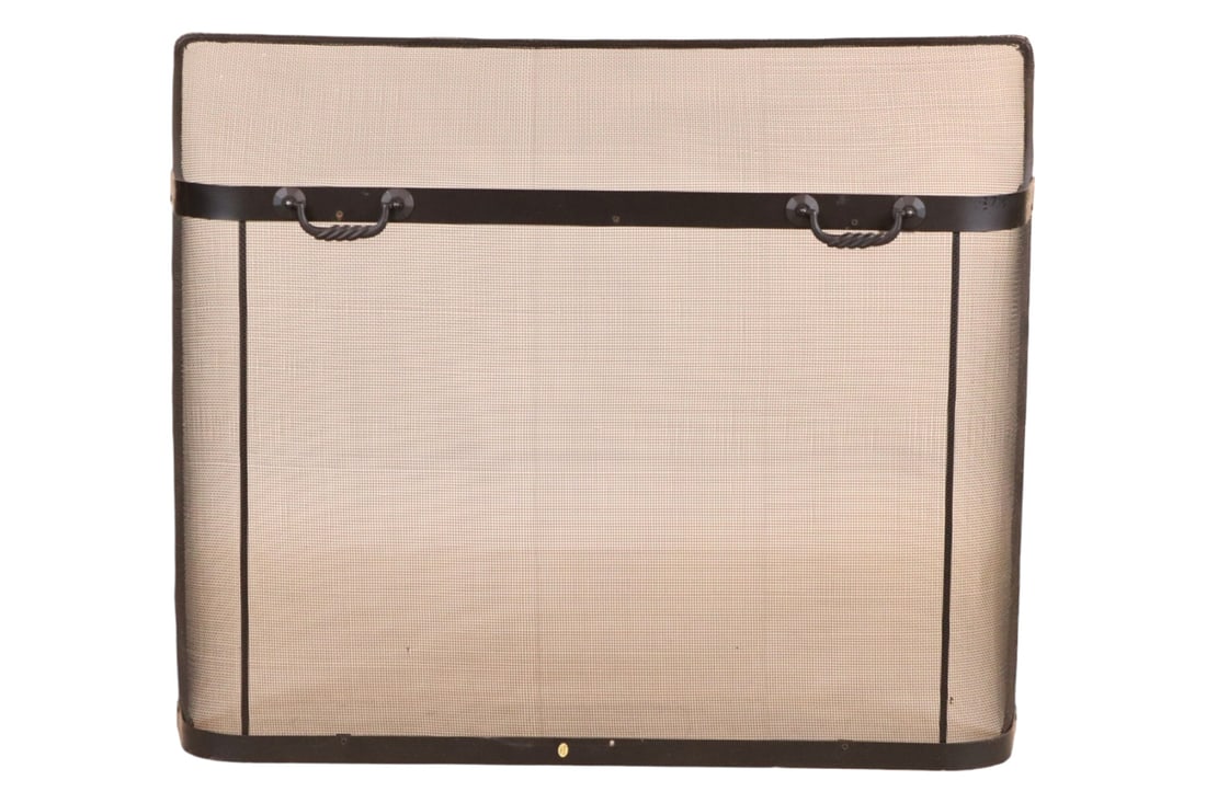 Modern Black-Painted Firescreen (1 of 7)