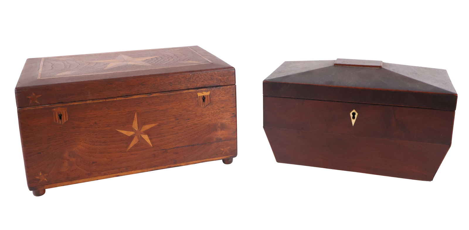 Regency Mahogany Sarcophagus Form Tea Caddy (1 of 17)