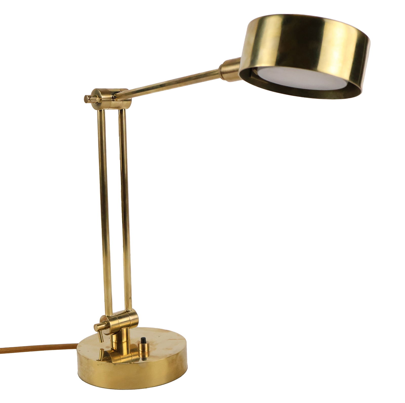Vaughan Faringdon Adjustable Brass Desk Lamp (1 of 9)