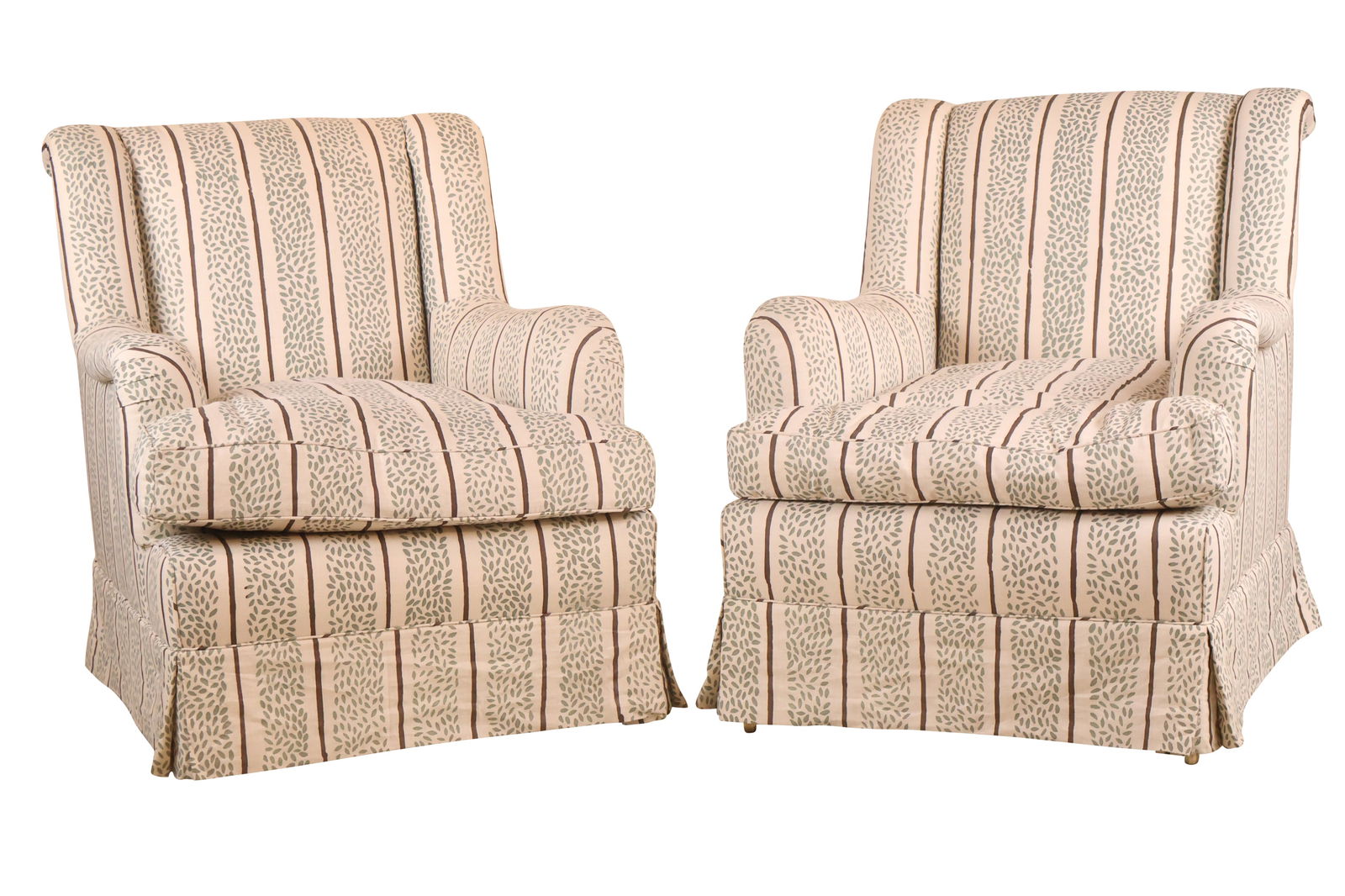 Pair of Mahogany and Upholstered Club Chairs (1 of 10)