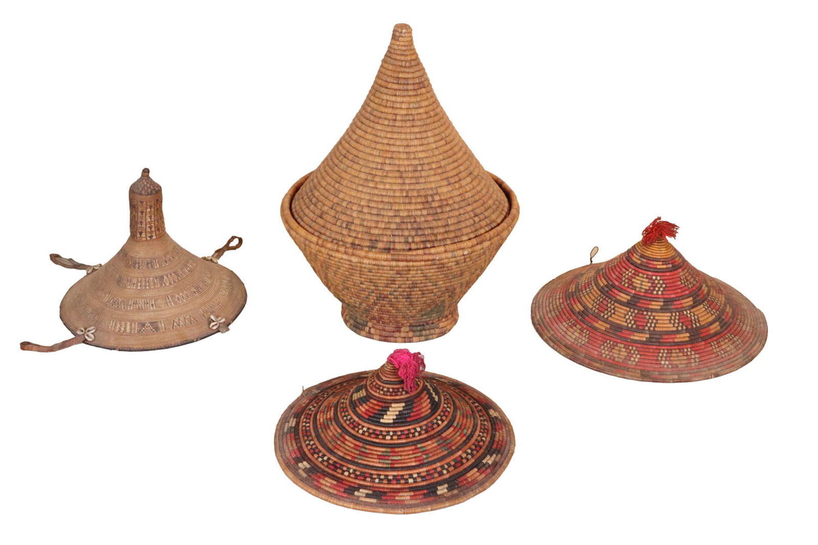 Three African Woven Dish Covers (1 of 12)