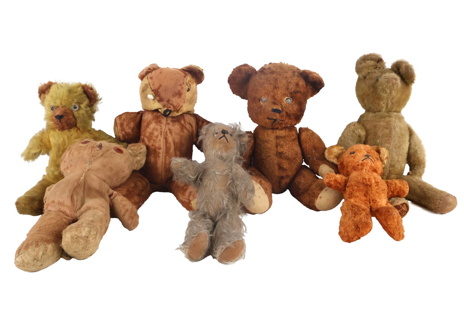 Seven Early Teddy Bears (1 of 9)