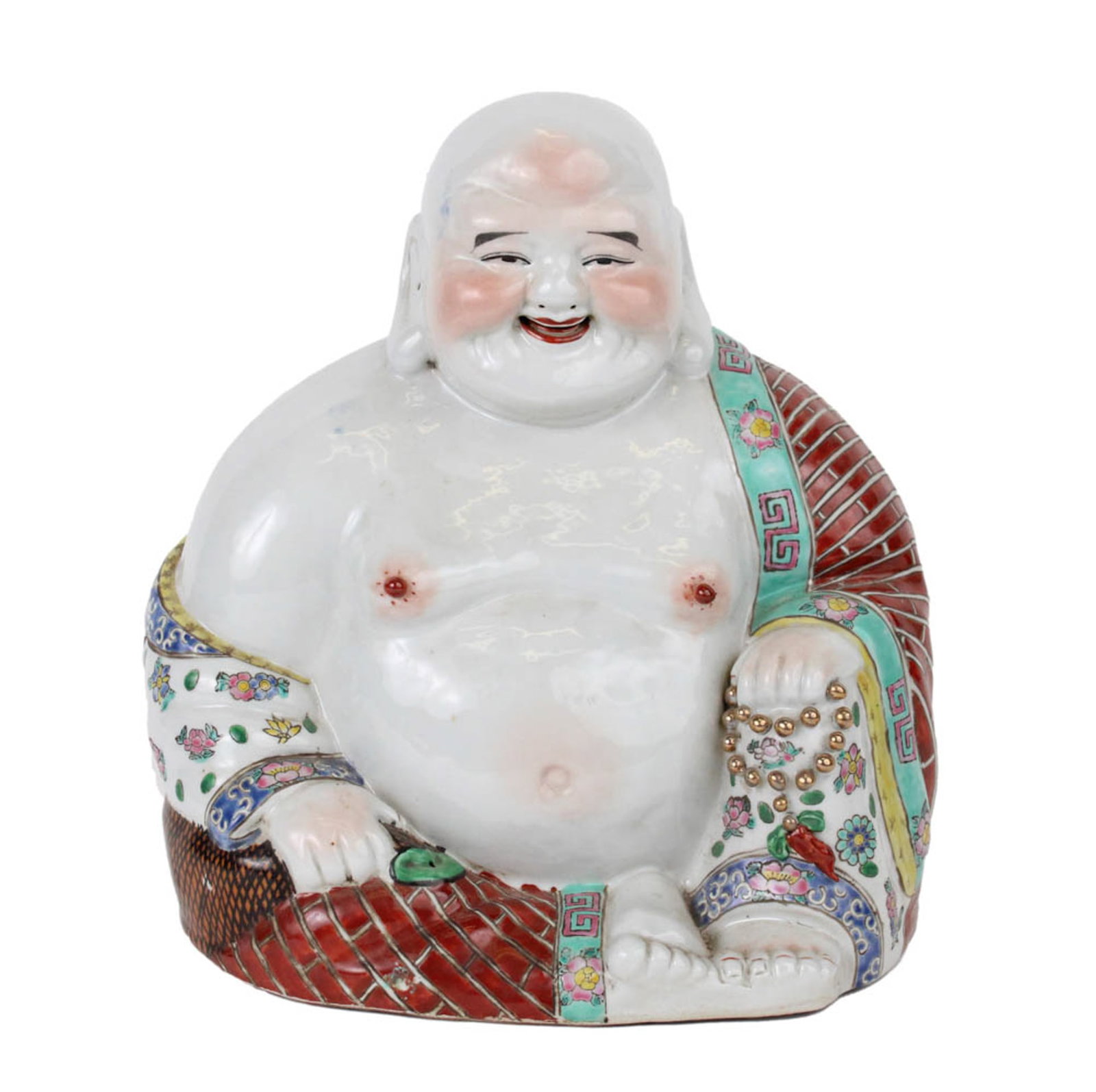 Chinese Famille Rose Porcelain Figure of Budai (1 of 11)