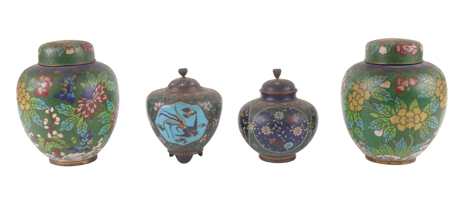 Four Chinese Cloisonne Covered Jars (1 of 12)