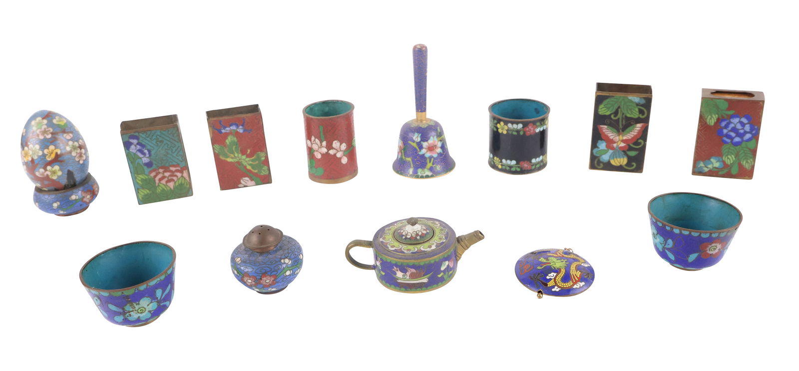 Group of Chinese Cloisonne Table Articles (1 of 9)
