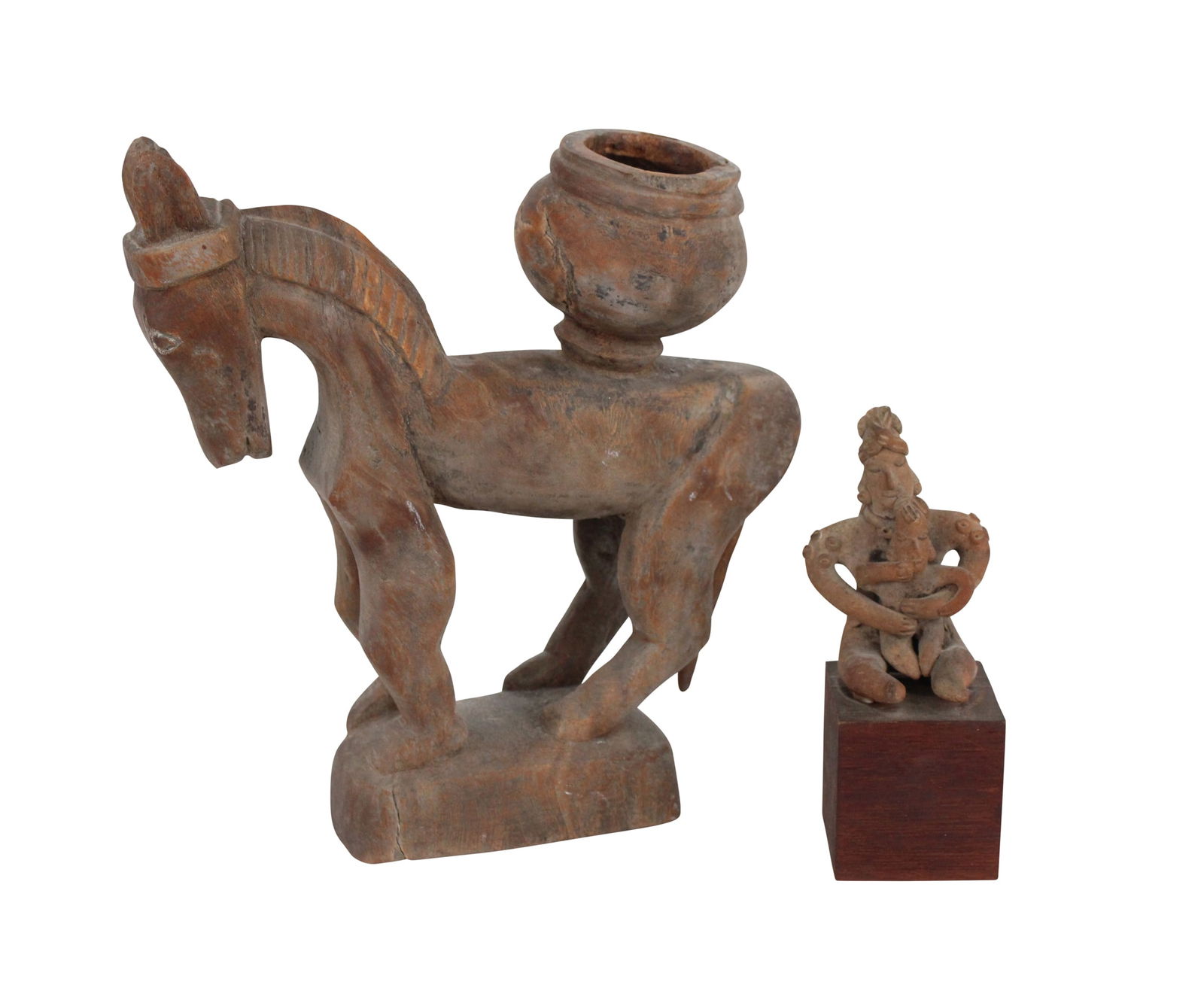 Pre-Columbian Colima Style Pottery Figure with Child (1 of 8)