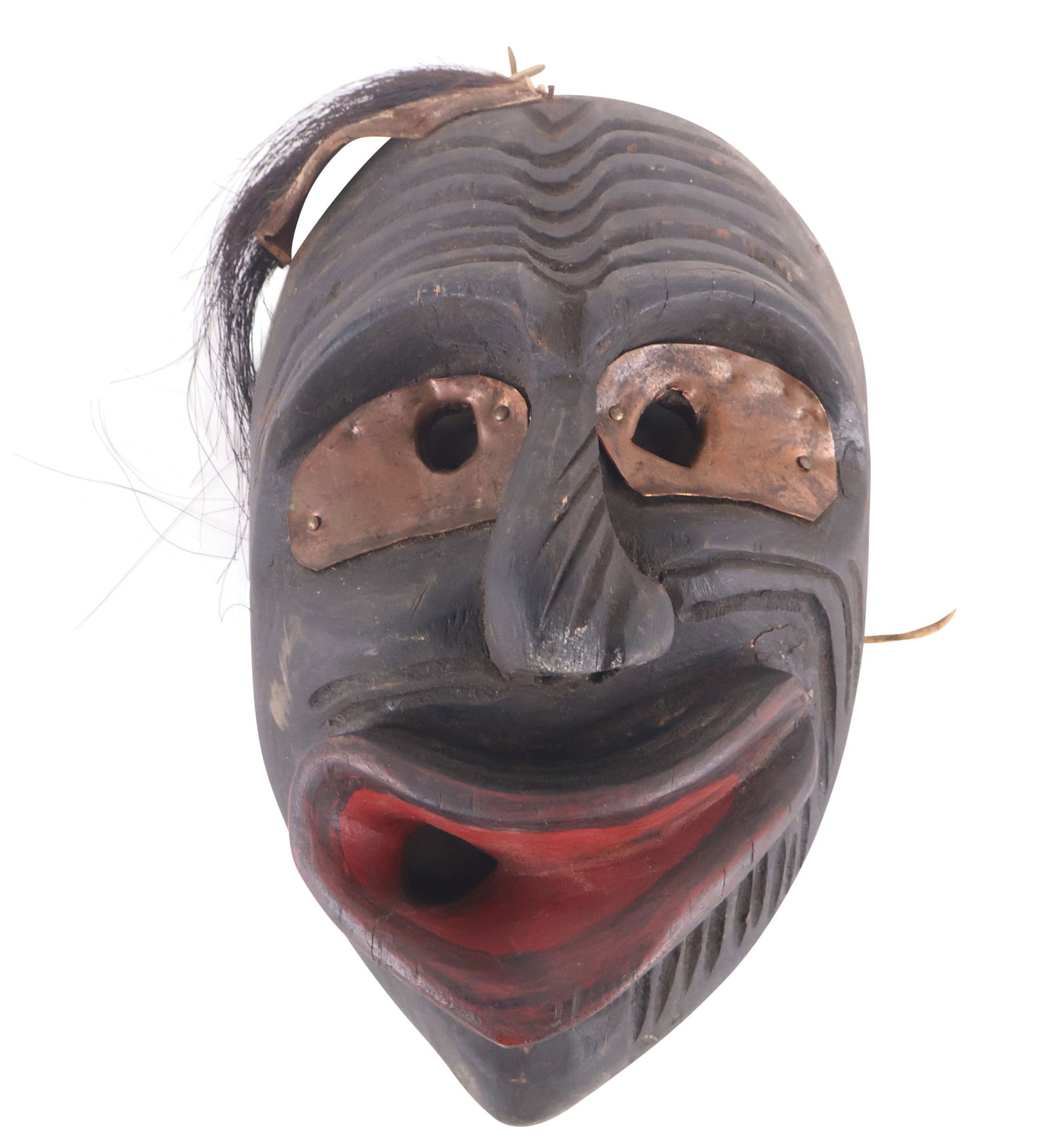 Iroquois False Face Smiling Crooked Mouth Mask (1 of 10)