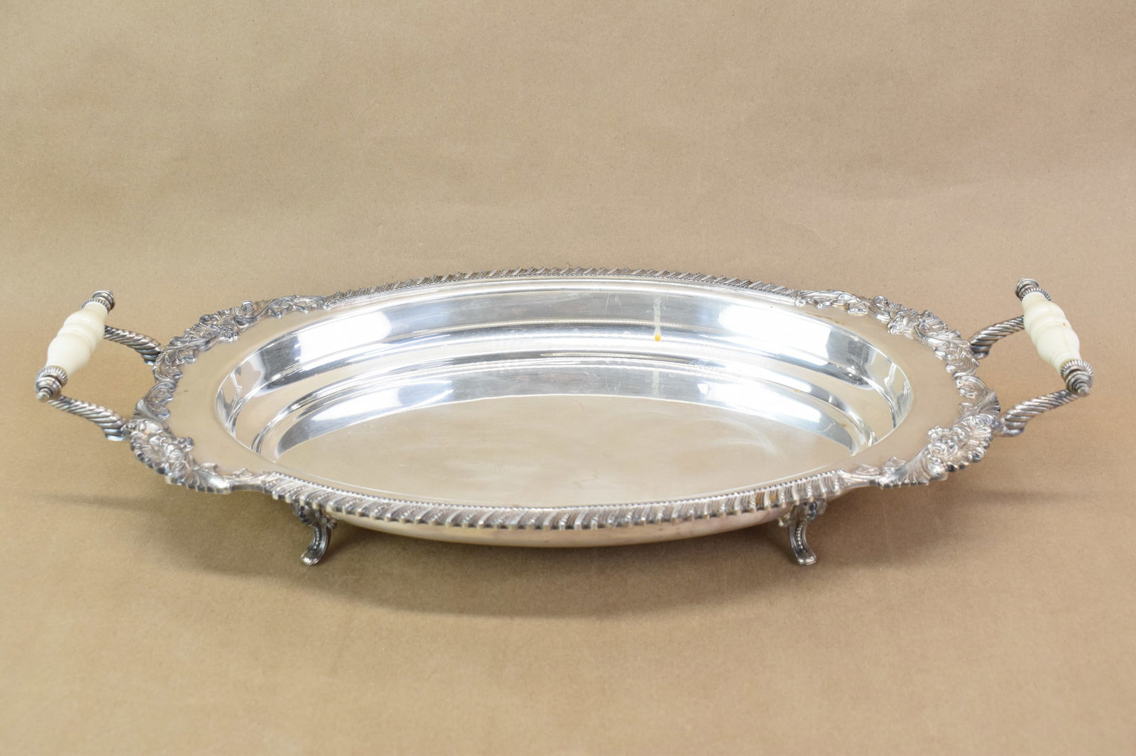 Antique Silver Plated Serving Tray (1 of 8)